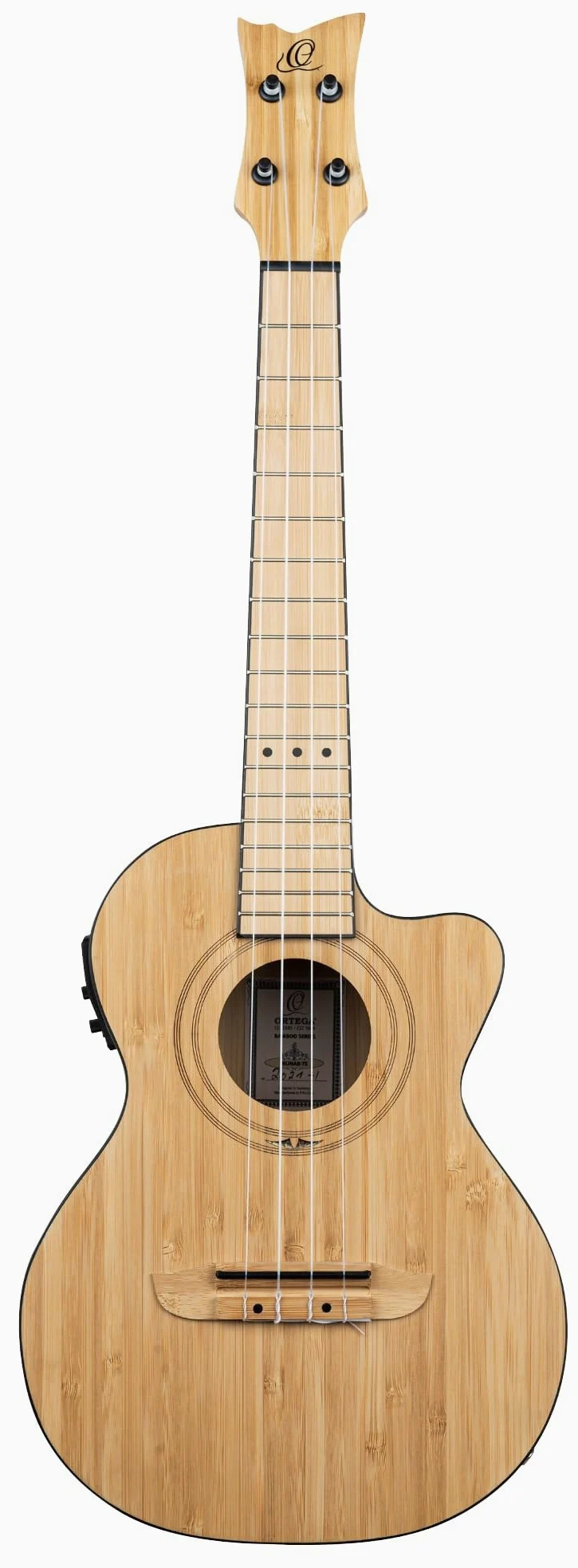 Ortega Guitars Ukulele Tenore Elettro-Acustico – Bamboo Series – Gig Bag Inclusa – Bamboo, Natural (RUNAB-TE)