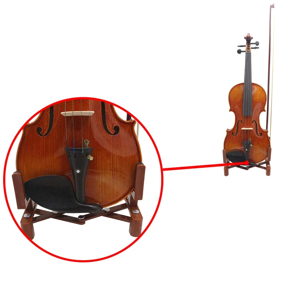 Supporto portatile e pieghevole per strumenti musicali con archetto per violino