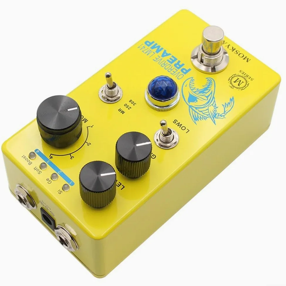 Pedale di distorsione per chitarra elettrica per mosky Overdrive Preamp 4 impostazioni Tone Shape Button Switch Modern Drive Sound Stage Studio 300g