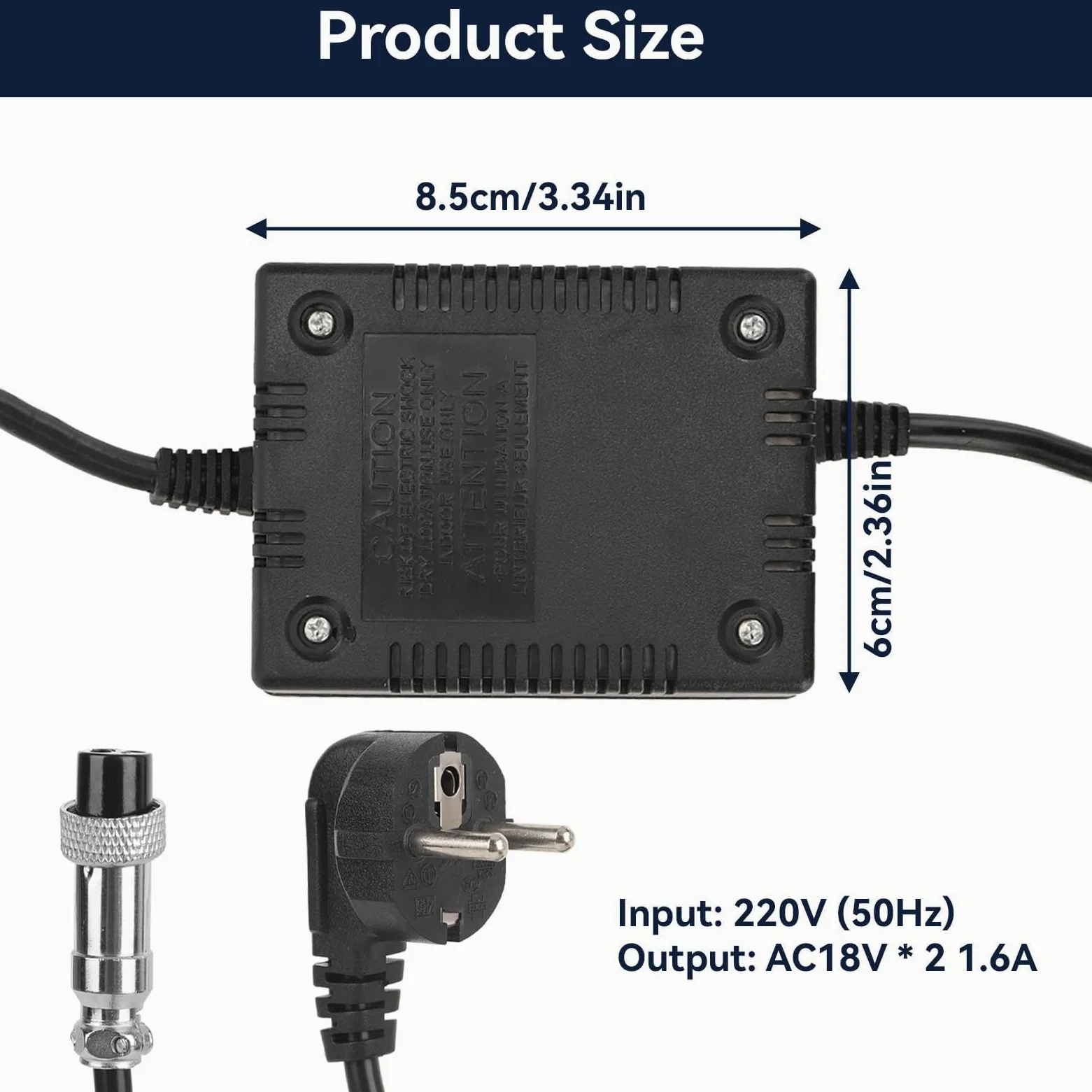 Alimentatore per Mixer, 18V 1.6A Adattatore CA per Console di Missaggio Accessori per Alimentazione del Mixer con Trasformatore per Console(spina UE 220V)