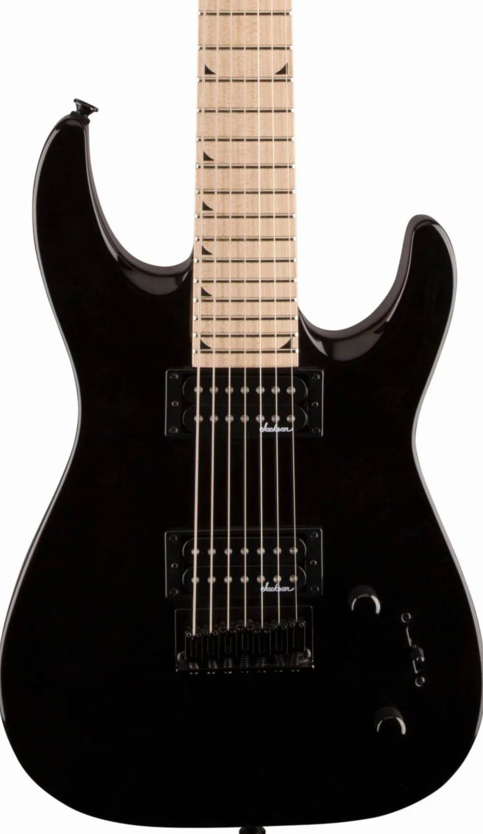 Jackson Edizione Speciale JS22-7 DKA-M Dinky Chitarra Elettrica 7 Corde, Humbucker ad Alto Output, 24 Tasti, Ponte Hard-Tail, Nero Lucido