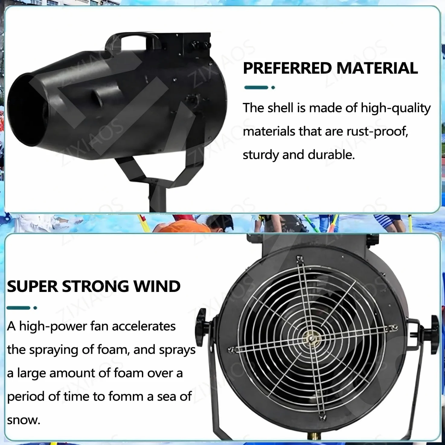 Macchina per Schiuma, Cannone per Schiuma da 1000 W per Feste, Produttore di Schiuma Portatile con Treppiede, Potente Macchina per Schiuma per Feste, per Cortile, Piscina, Eventi All'aperto