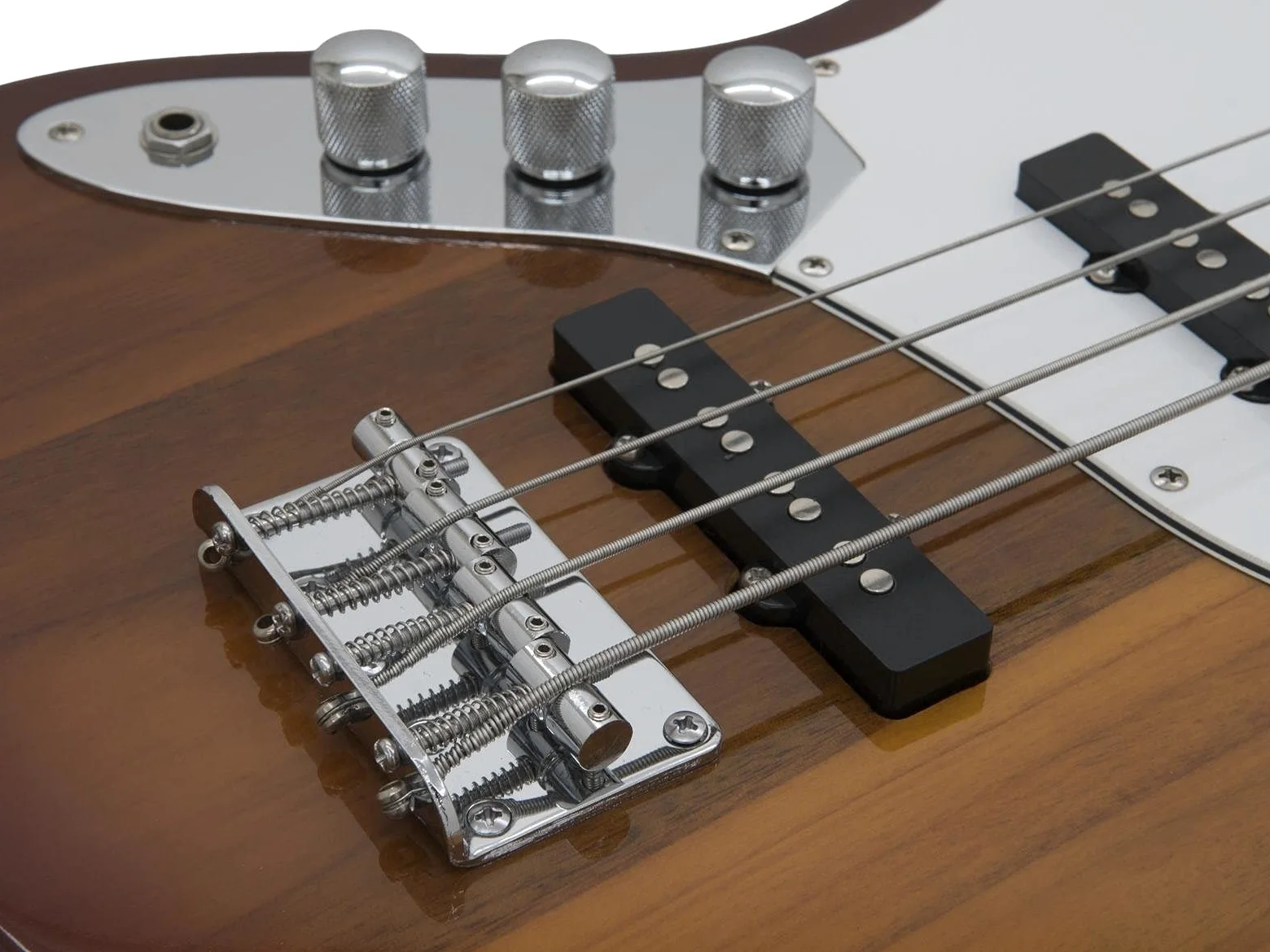 DIMAVERY JB-302 - Basso elettrico LH, sunburst | Basso elettrico per mancini
