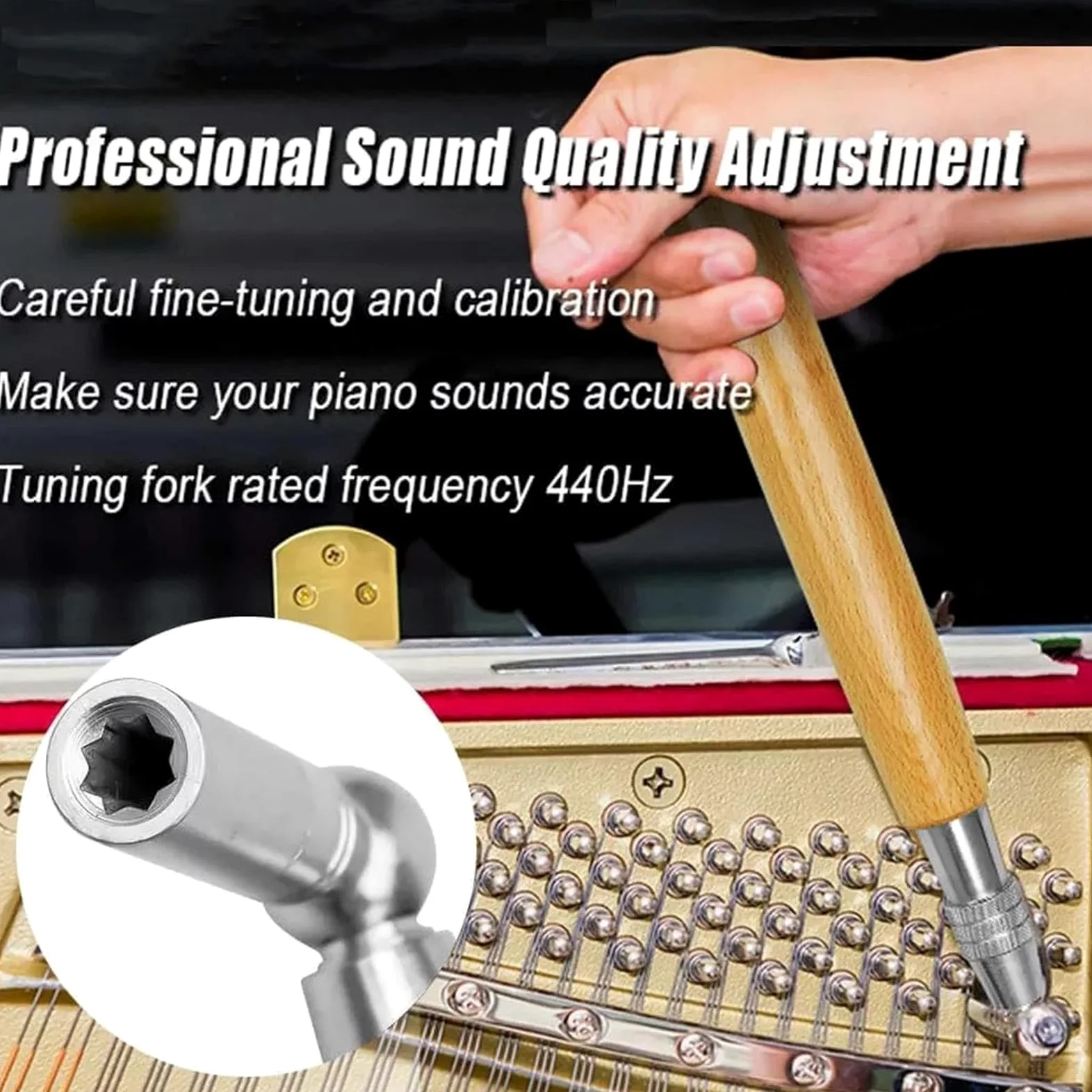 per accordatura per pianoforte, accordatore per pianoforte Kit di | per chiave inglese, kit di strumenti per