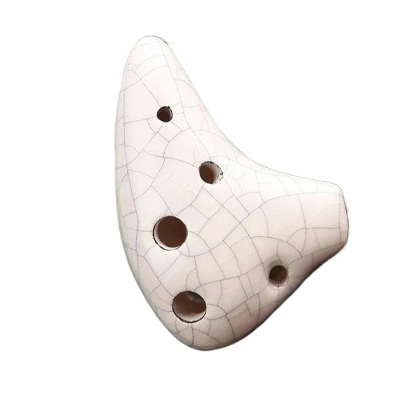 Ocarina per principianti con chiave in Re acuto a 6 fori Strumento Ocarina(White)