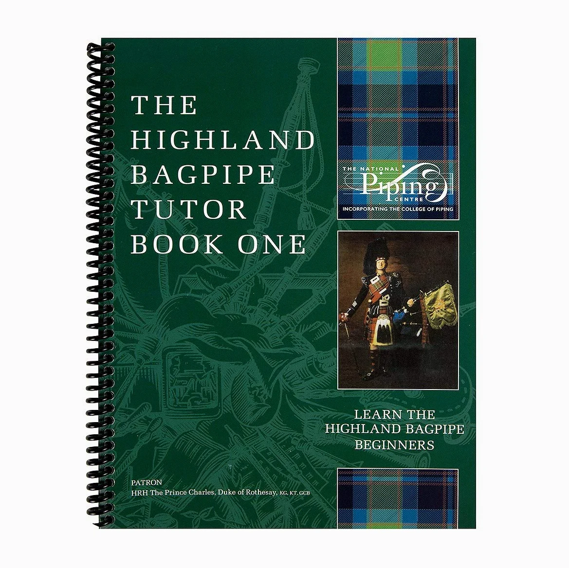Frazer Warnock Standard Cornamusa Chanter, The Piping Center of Scotland Tutor Book per cornamuse Highland, 2 ance di qualità, custodia traspirante e set di canne