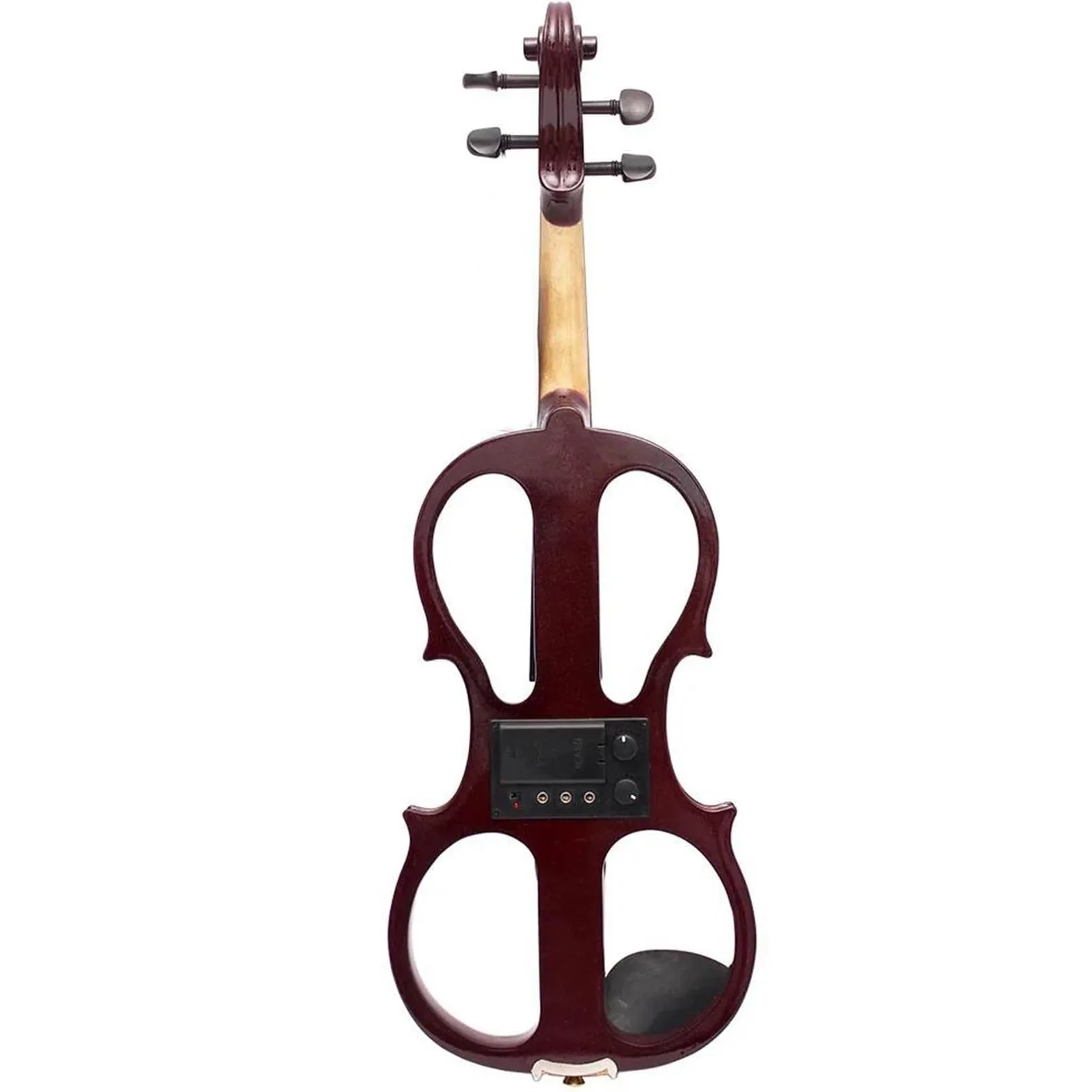 Violino Set Violino elettrico professionale 4/4 strumento a corde di violino silenzioso rosso scuro con custodia cavo per cuffie parti e accessori per violino