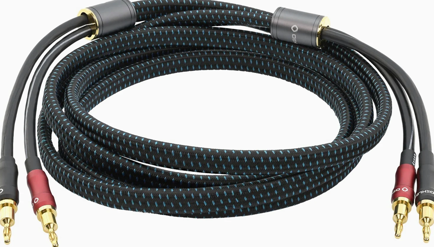 OEHLBACH Transform Dual Plug - Cavo per altoparlanti con connettori a banana e terminali intercambiabili, in rame OFC, potenza 300 W, ottima conducibilità, connettori flessibili, placcati oro 24