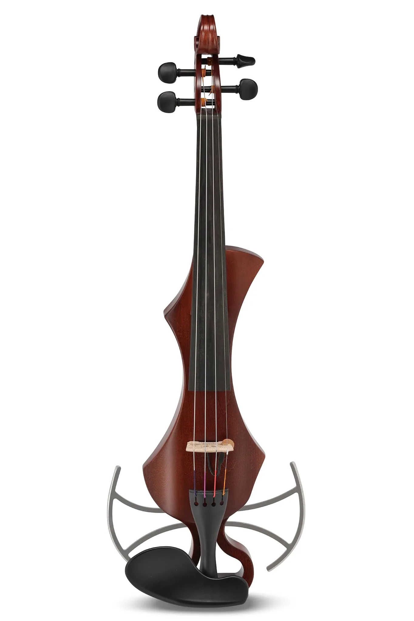 Violino elettrico GEWA, violino elettronico, Novita 3.0 rosso-marrone con adattatore per poggia spalle, 4 corde