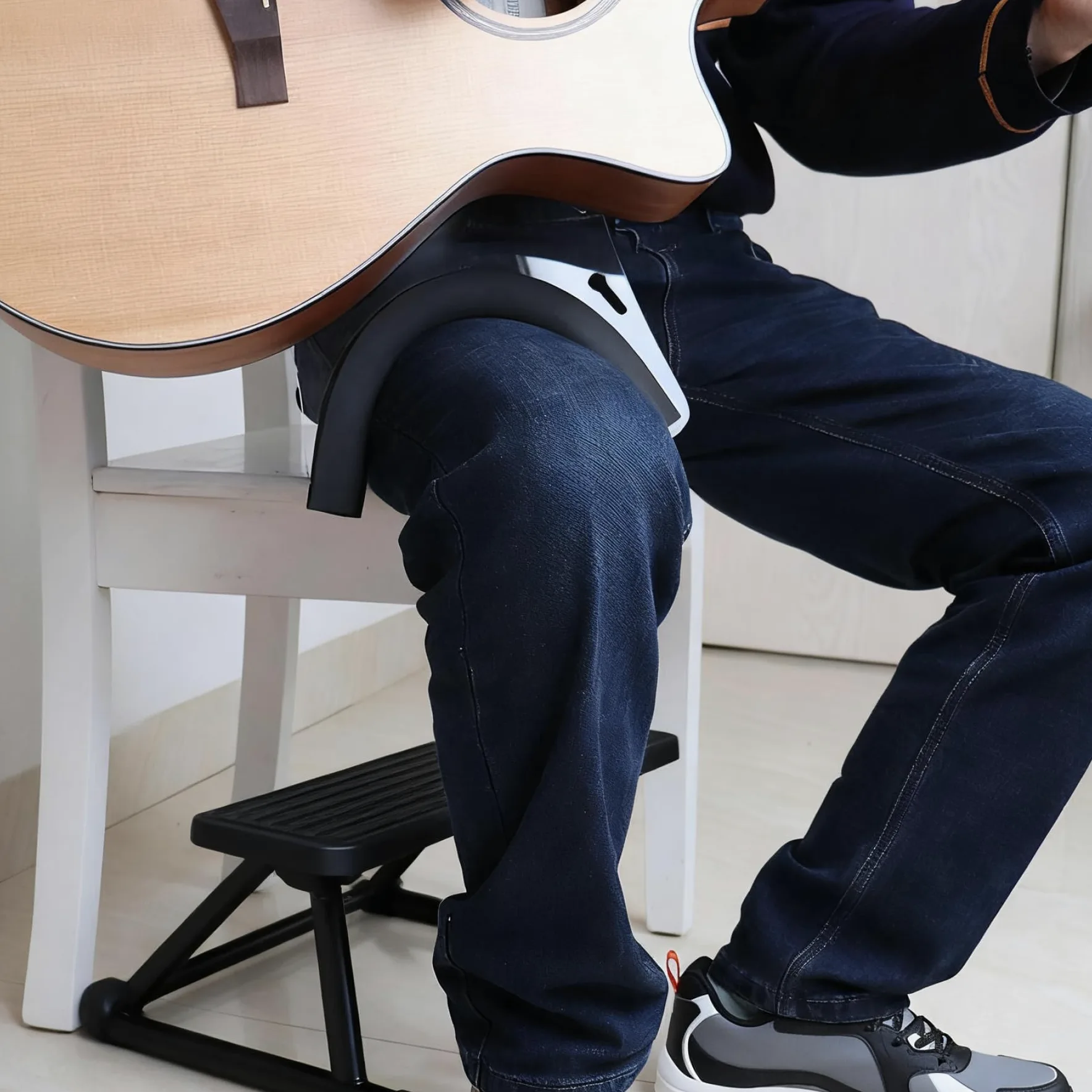Supporto per chitarra Supporto per chitarra classica con strisce di silicone anti-slip acrilico con ventose per tutti i chitarristi