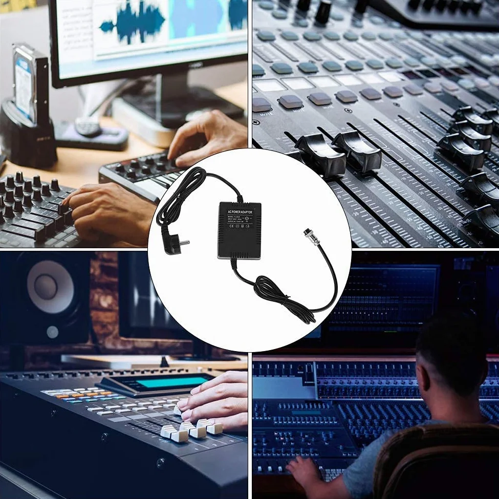 Alimentatore per Mixer, 18V 1.6A Adattatore CA per Console di Missaggio Accessori per Alimentazione del Mixer con Trasformatore per Console(spina UE 220V)