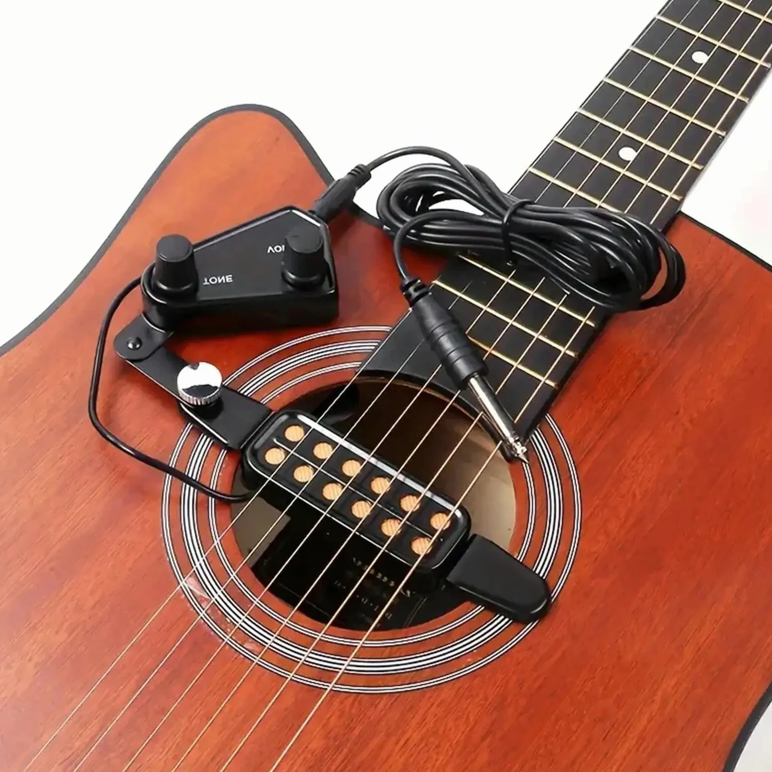 Pickup Per Chitarra Acustica Pickup Per Chitarra Acustica Trasduttore Magnetico A 12 Fori Per Un Suono Migliorato Manopole Di Volume E Tono Regolabili Pickup