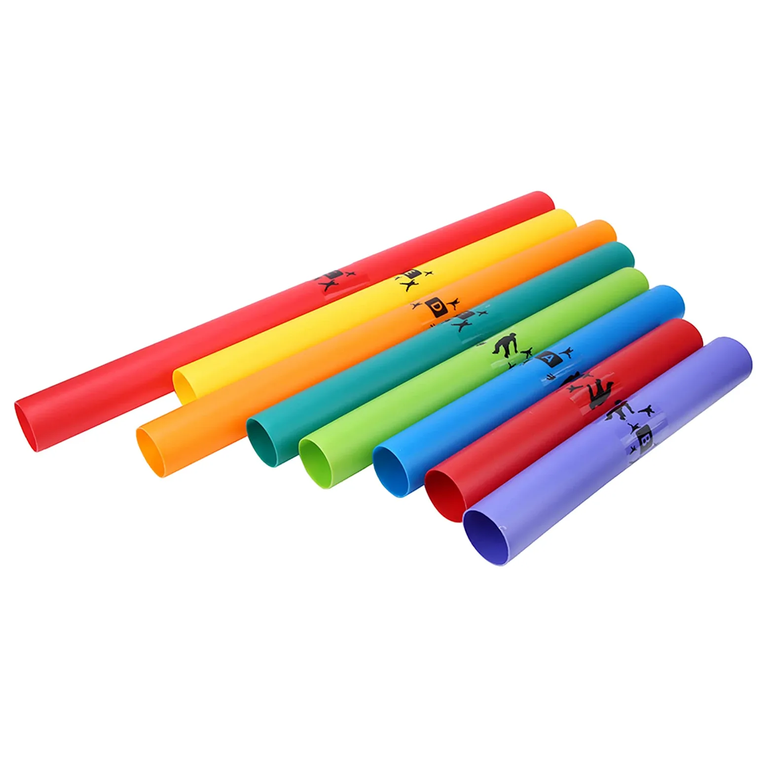 Alomejor Tubi Sonori Orff, Kit di Strumenti a Percussione in Plastica da 8 Pezzi con Tubi di Ottava Colorata per Giocattoli Musicali e Strumenti Educativi per Bambini