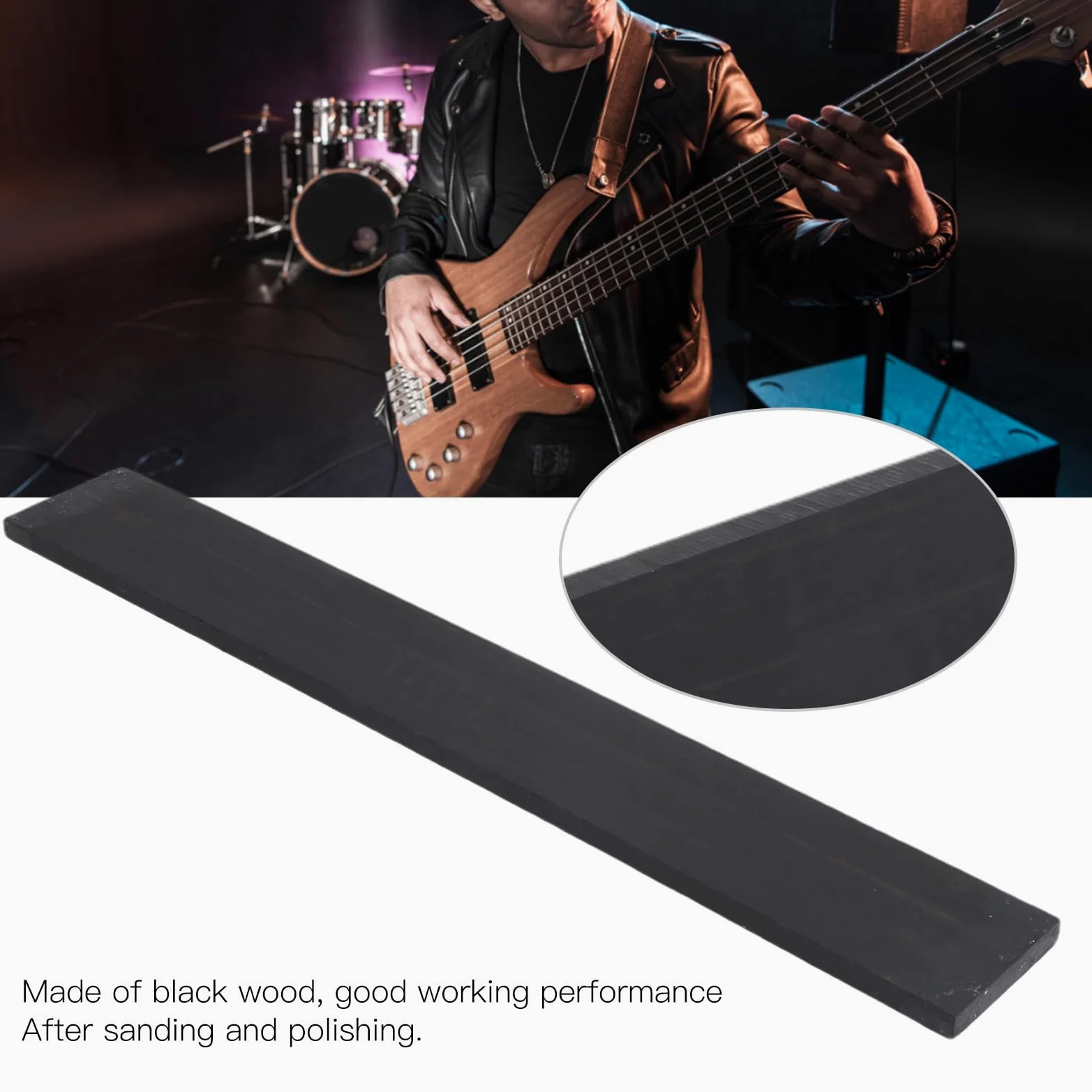 Tastiera per chitarra, in ebano, per fai da te, chitarra acustica, ukulele, accessori per strumenti musicali