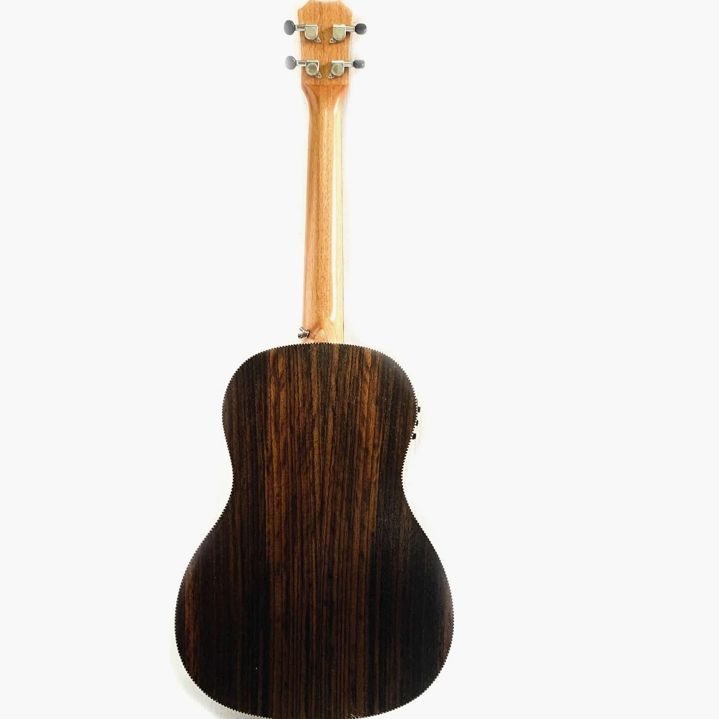 Ukulele baritono elettrico e acustico, 76 cm, completamente in palissandro con truss rod, equalizzatore, con borsa da concerto, tracolla, corda di nylon, accordatore elettrico
