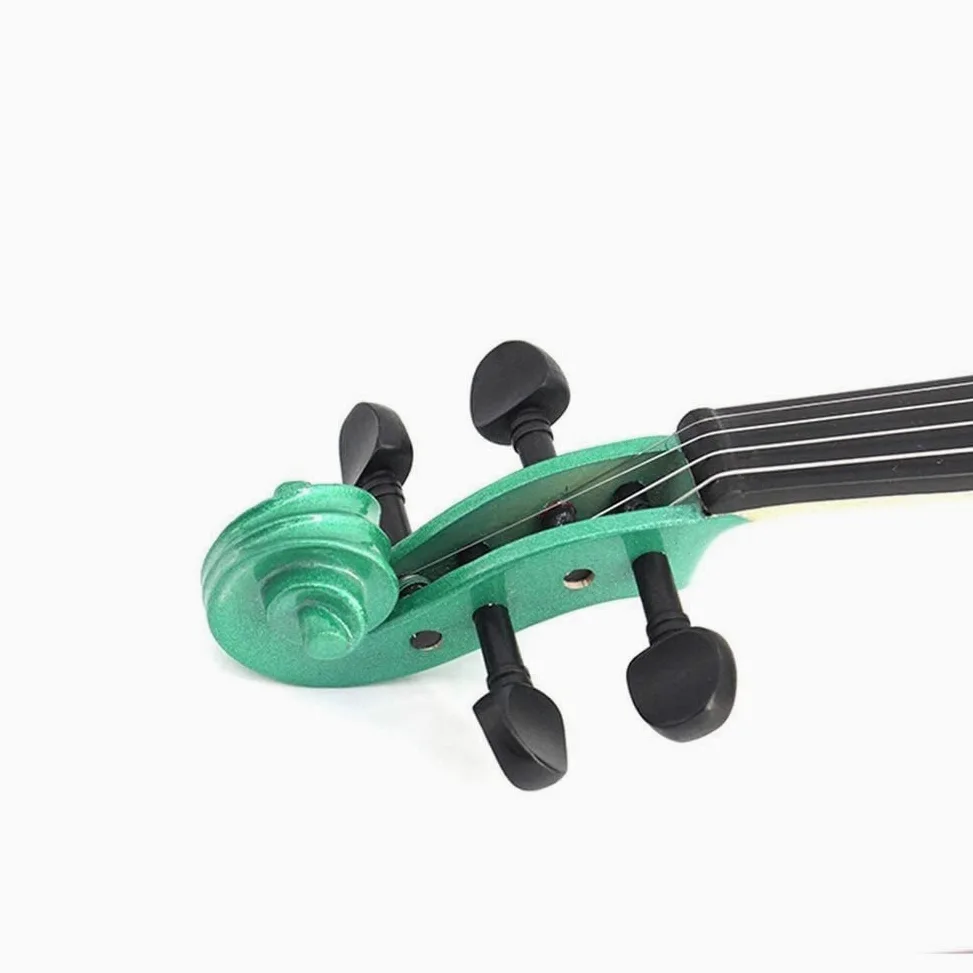 Violino Standard da Studente, per Principianti, Night Splint Green Violino Piastra a Pressione in Tiglio Piano for Studenti Principianti Adulti Studenti Violino Naturale (Size : 1/8)