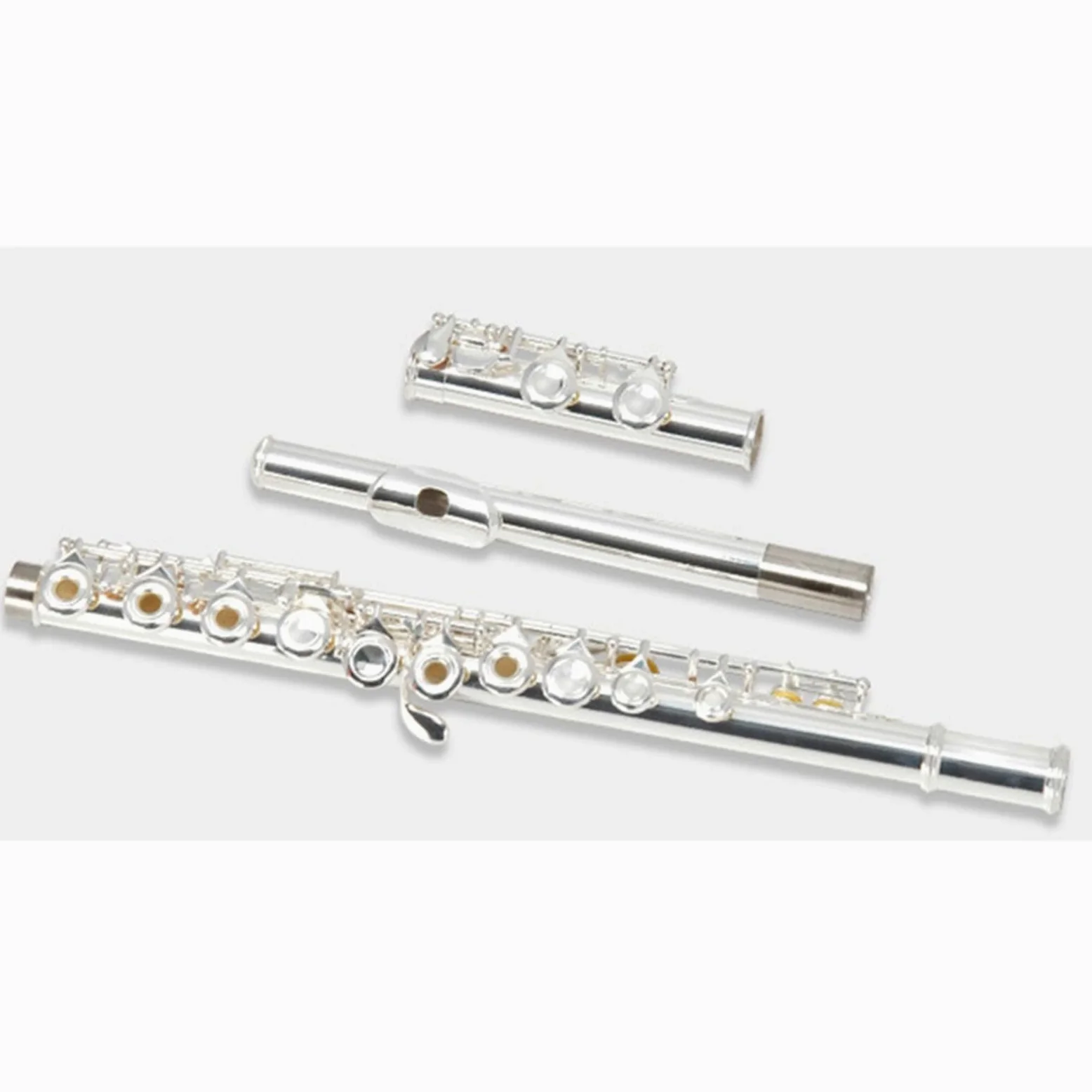 flauto traverso Flauto Aperto Placcato Argento A 16 Fori (con Chiave E) Flauto Per Principianti In Chiave C