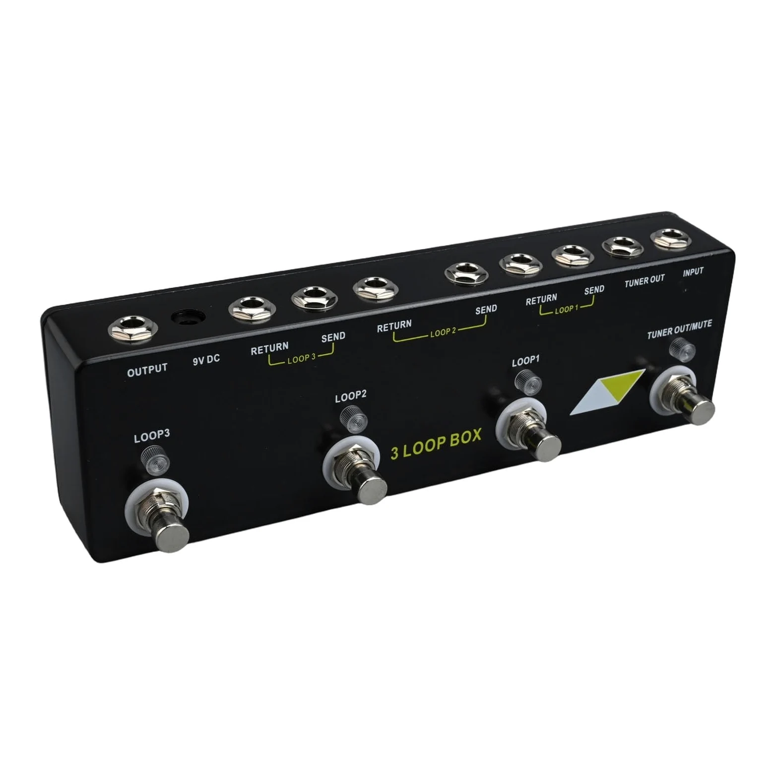 Pedale per effetti per chitarra a 3 loop con funzione True Bypass Looper e Tuner Mute, Shell in metallo Multi Loop Switcher, opzioni di ingresso versatili per chitarristi e bassisti in studio o
