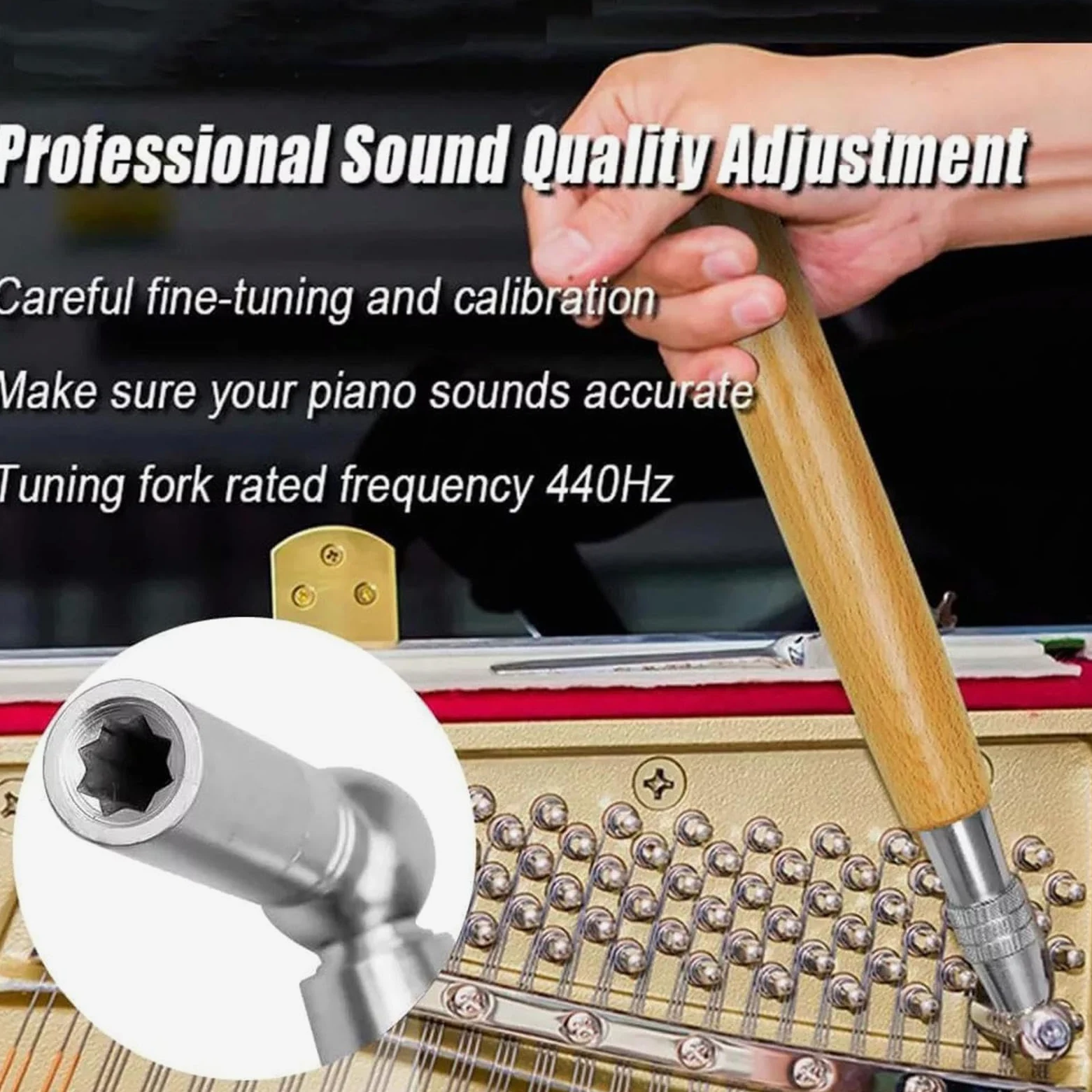 Accordatore per pianoforte, chiave per accordatura per pianoforte Kit di | per chiave inglese, kit di strumenti per accordatura