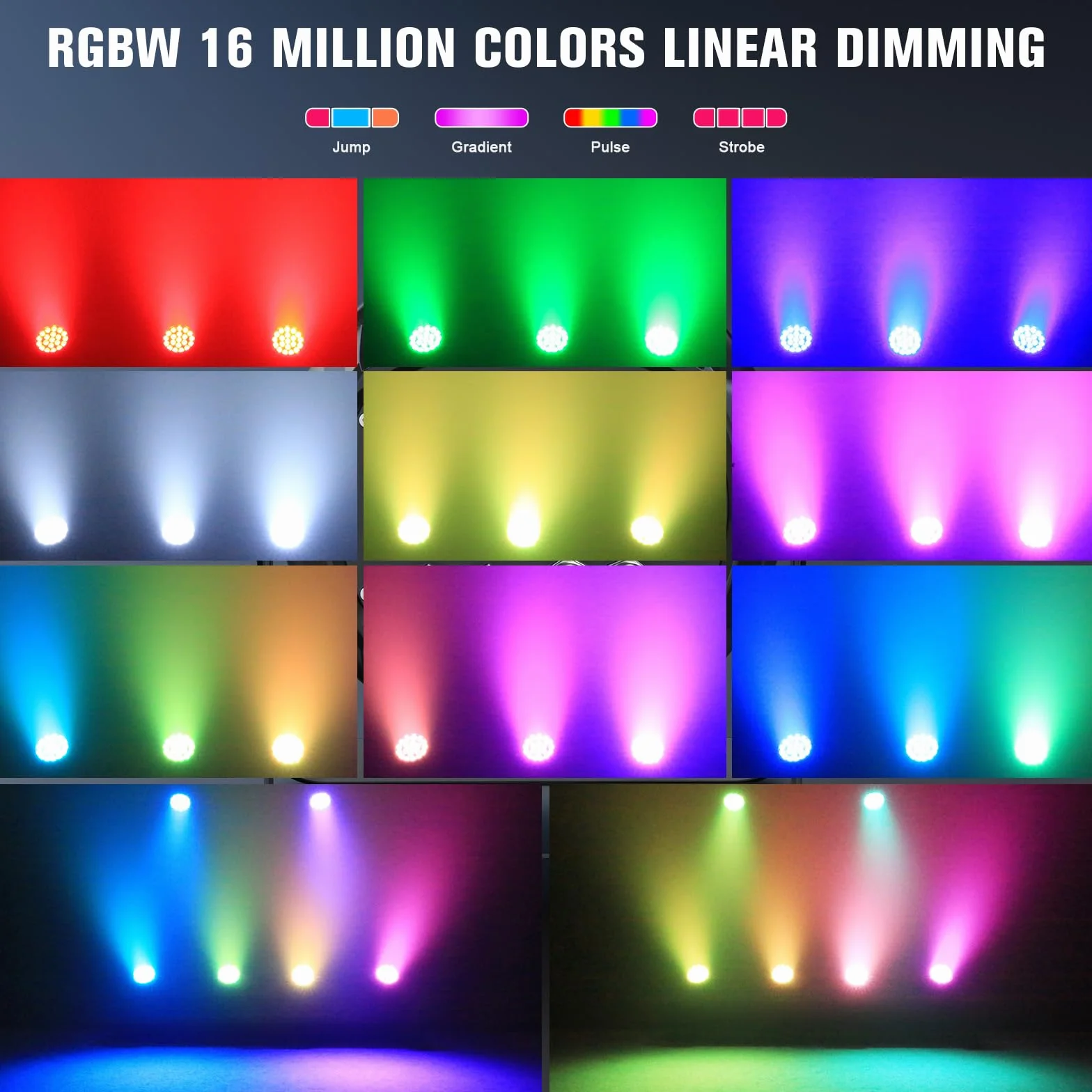 300W Par LED IP65 Impermeabile, Luce da Palco RGBW, Luci Discoteca da Esterno, Luce per Feste, Adatto per Feste all'Aperto e Concerti nei Giorni di Pioggia DJ