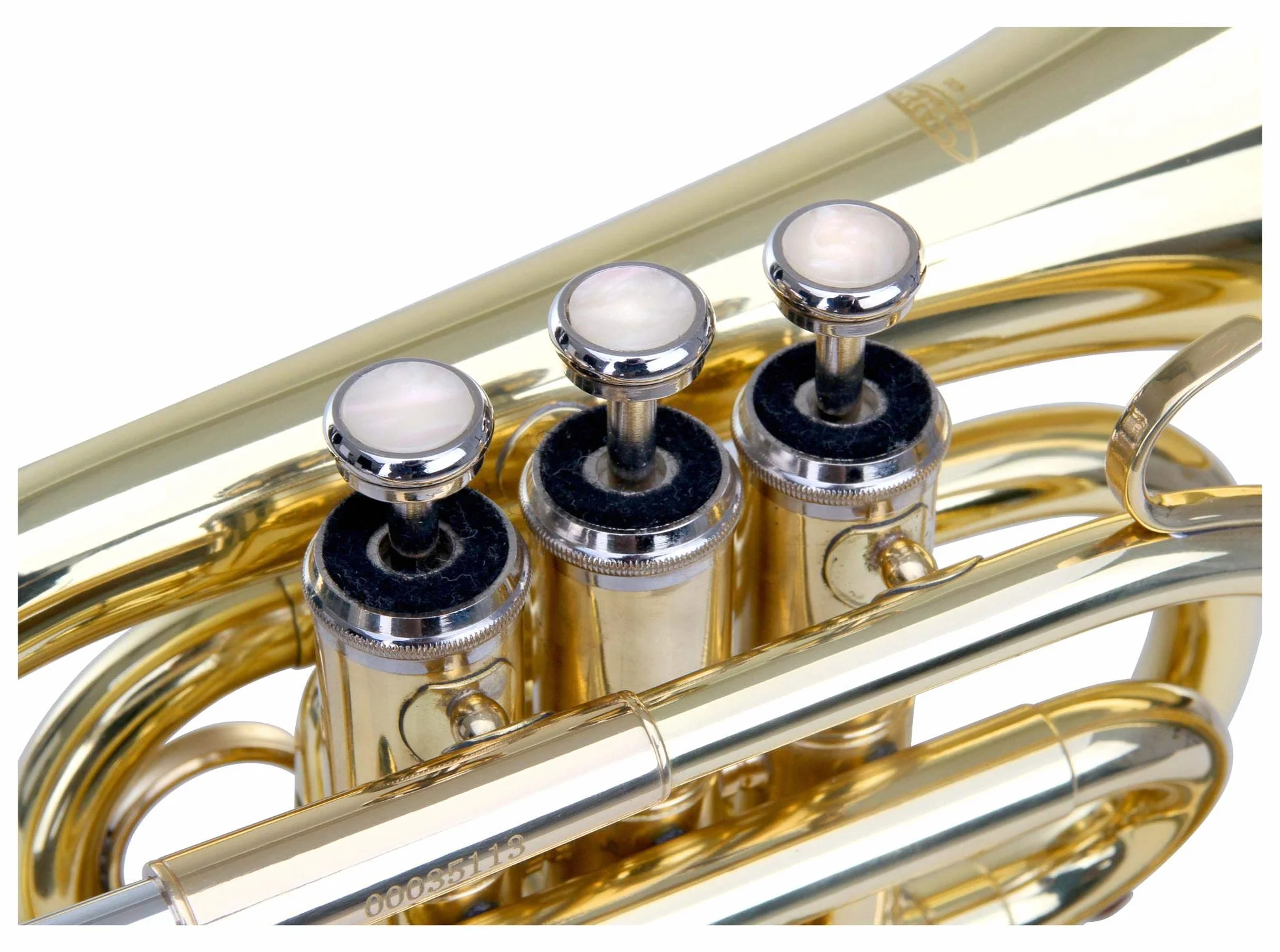 Classic Cantabile Brass TT-400 Tromba Tascabile in Sib, ottone, campana 93 mm, foro 11,8 mm, intonazione Sib, con custodia leggera, bocchino, panno pulizia e guanti, verniciata trasparente.