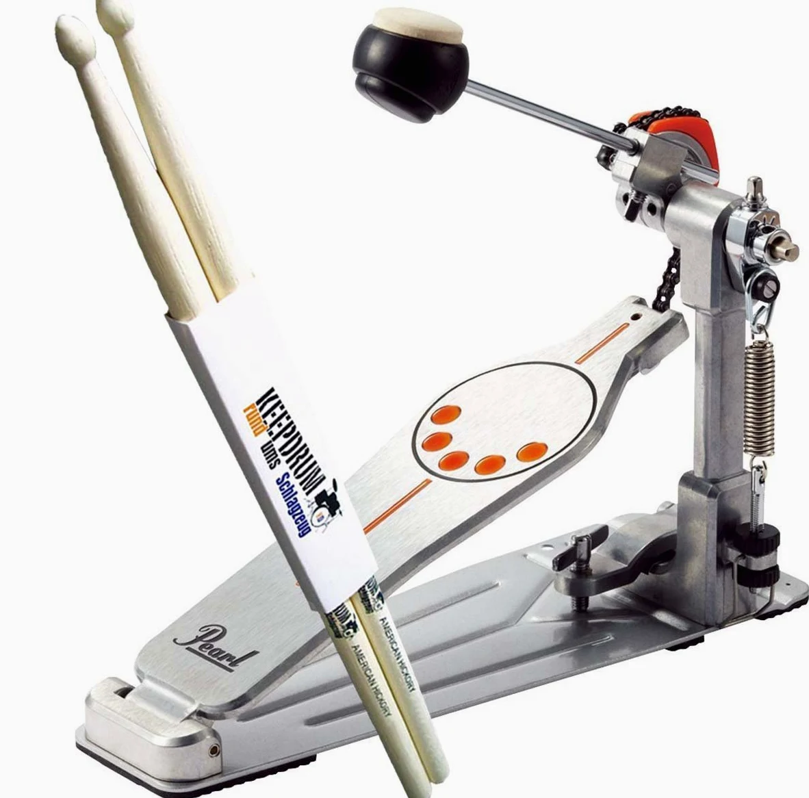 Pearl P-930 - Pedana deponator + 1 paio di bacchette Keepdrum