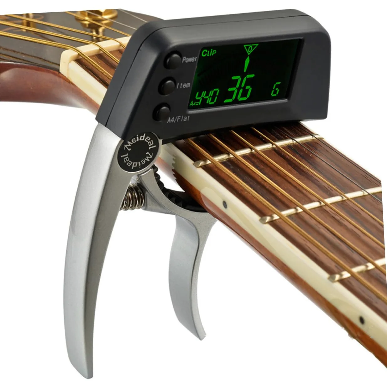 HEMOTON Accordatore Per Chitarra 2 in 1 Digitale Lcd Per Chitarra Acustica/elettrica Ukulele Banjo Con Clip E Display Luminoso
