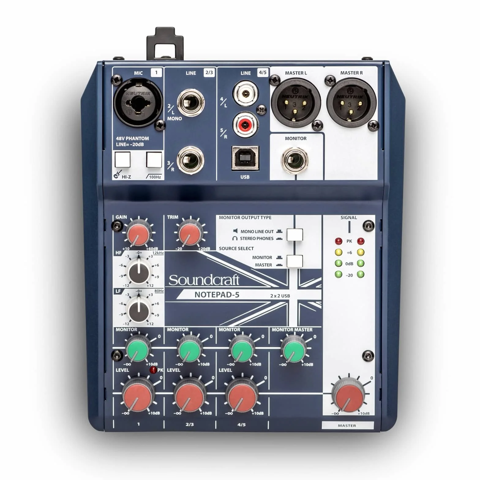 Soundcraft NOTEPAD-5 Notepad 5, Console Analogica 1 Ingresso Mono + 2 Stereo, USB 2 In/2 Out