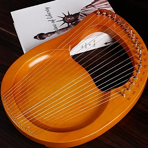 Strumento musicale lira mogano 19 corde, chiave accordatura e corde ricambio