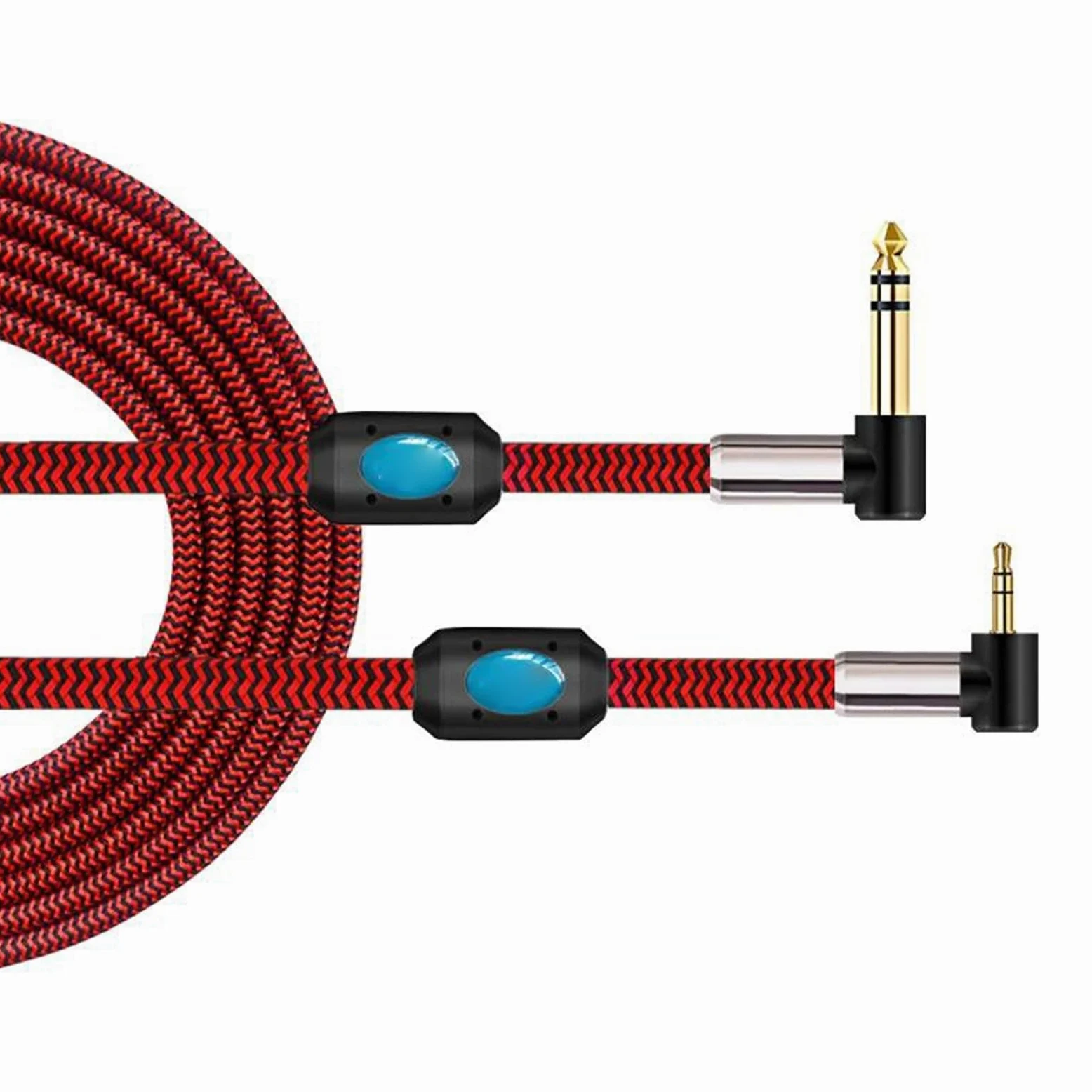 Cavo Audio Maschio Stereo TRS Da 3,5 Mm A 6,35 Mm Per Mixer Per Chitarra Portatile, Amplificatore Per Console, Altoparlante Cavo Audio per Strumento Chitarra (Color : 08, Size : 10m)