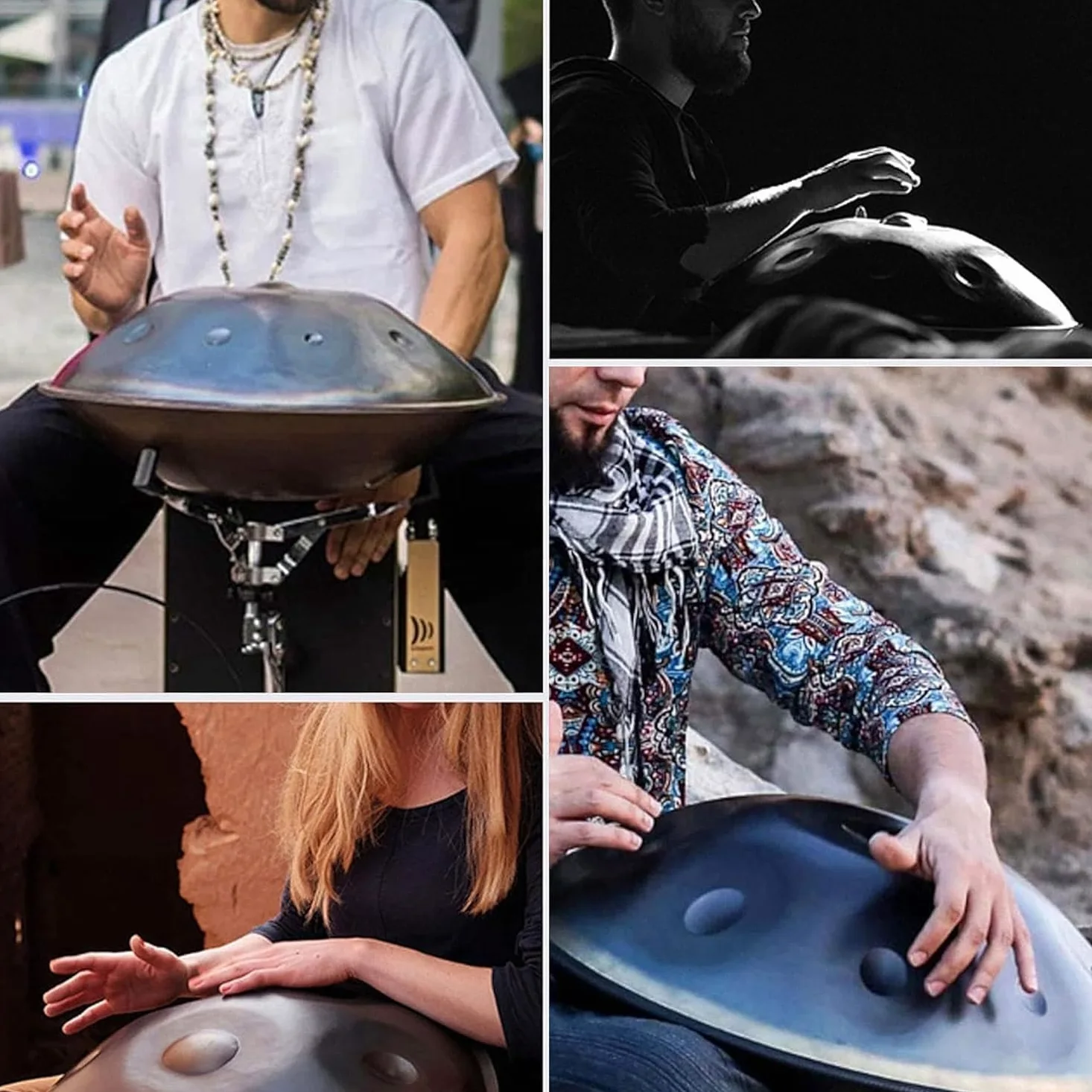 Tamburo manuale a 9 note, in re minore da 440 Hz, in acciaio, con borsa per il trasporto, supporto e mazzuole, per la guarigione del suono, la meditazione, lo yoga