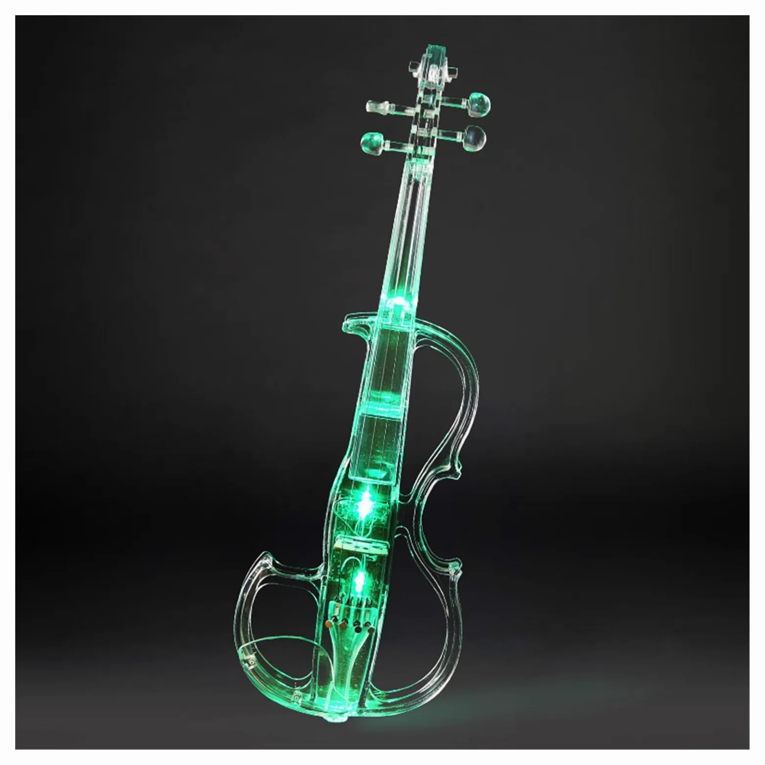 violino Piccolo Violino Elettronico Trasparente Per Principianti Che Vogliono Esercitarsi E Per Adulti Che Vogliono Suonare Professionalmente Misura 4/4(Green)