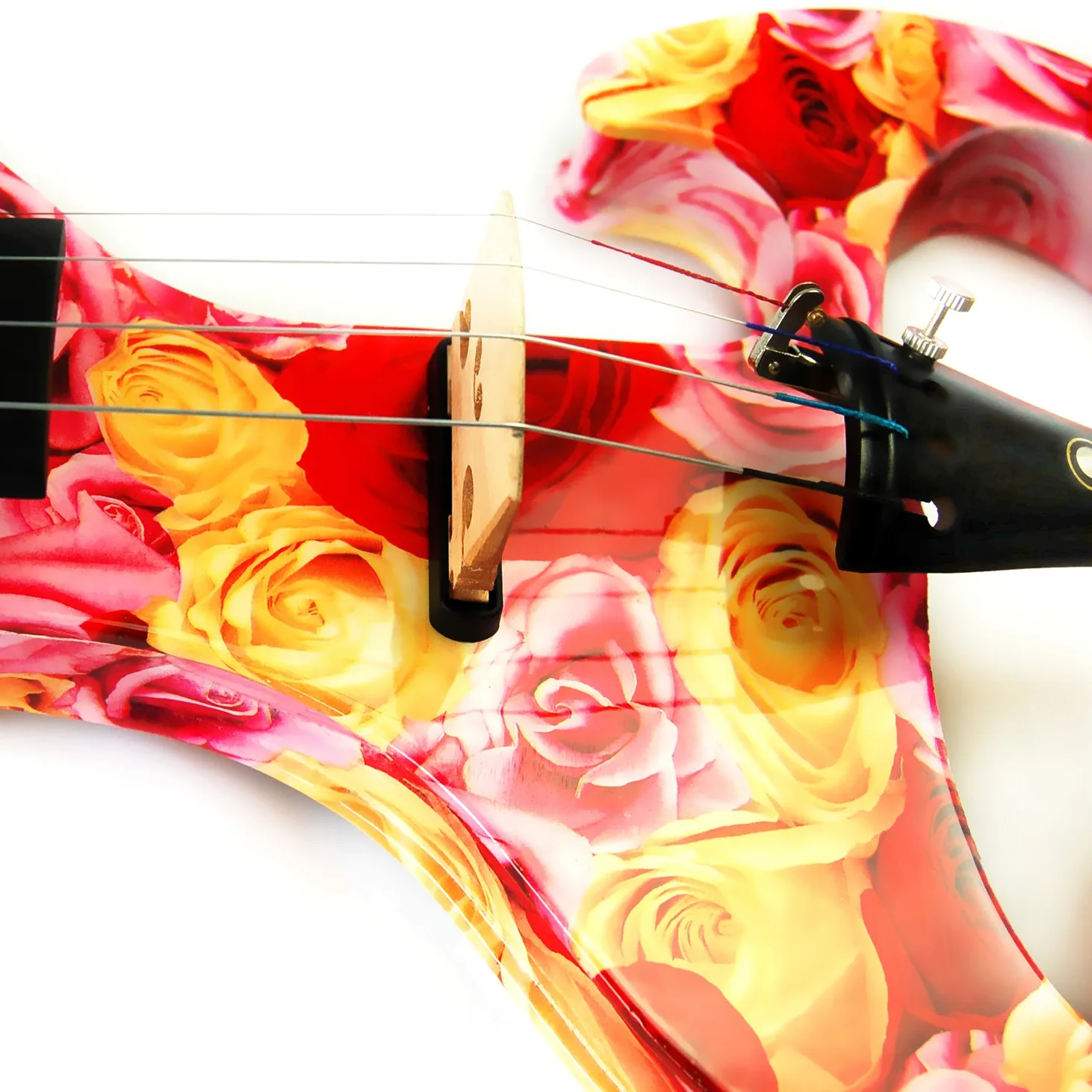 Aliyes - Violino elettrico professionale a mano da donna, silenzioso, 4/4, in legno massello, professionale, per principianti, per violino da viaggio, per spalla, 1003