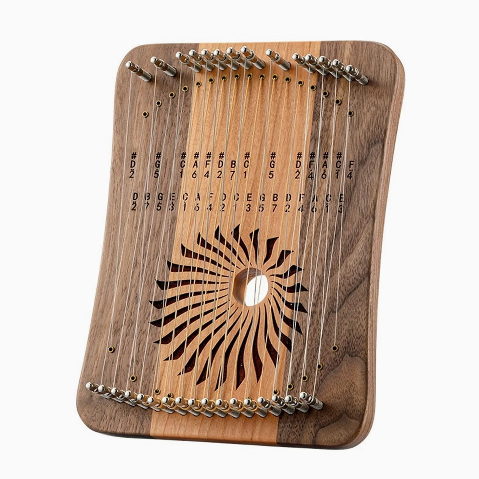 Arpa a Lira Lira 17 31 Corde Fingerplay 31 Corde Arpa Lira Arpa Portatile 17 Corde Arpa Lira Pianoforte Strumento a Tastiera Musicale(17 String Walnut)