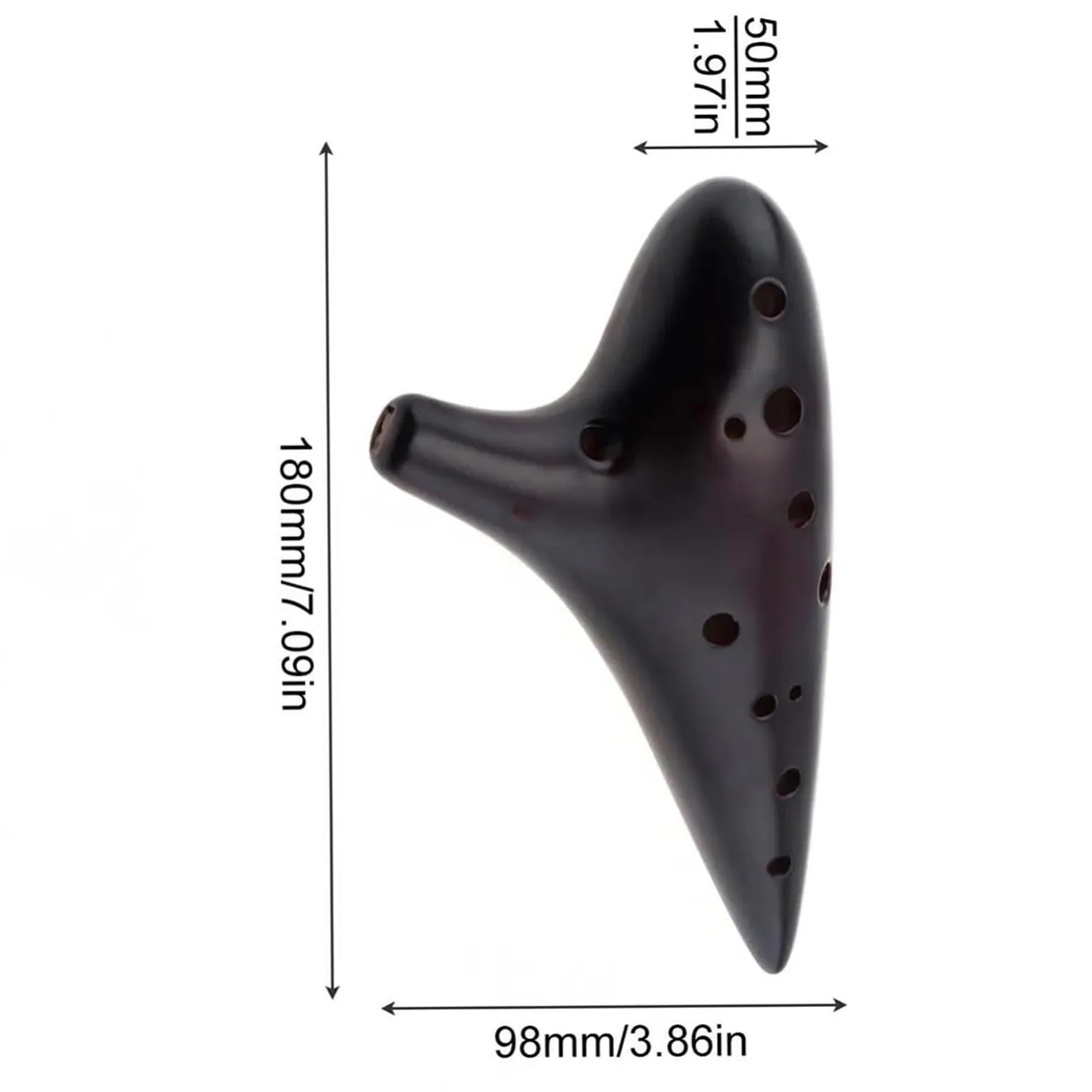 Ocarina Standard Ocarina in ceramica a 12 fori in Do alto facile da suonare | Timbro ricco e pieno, gamma compatta e leggera, equilibrata
