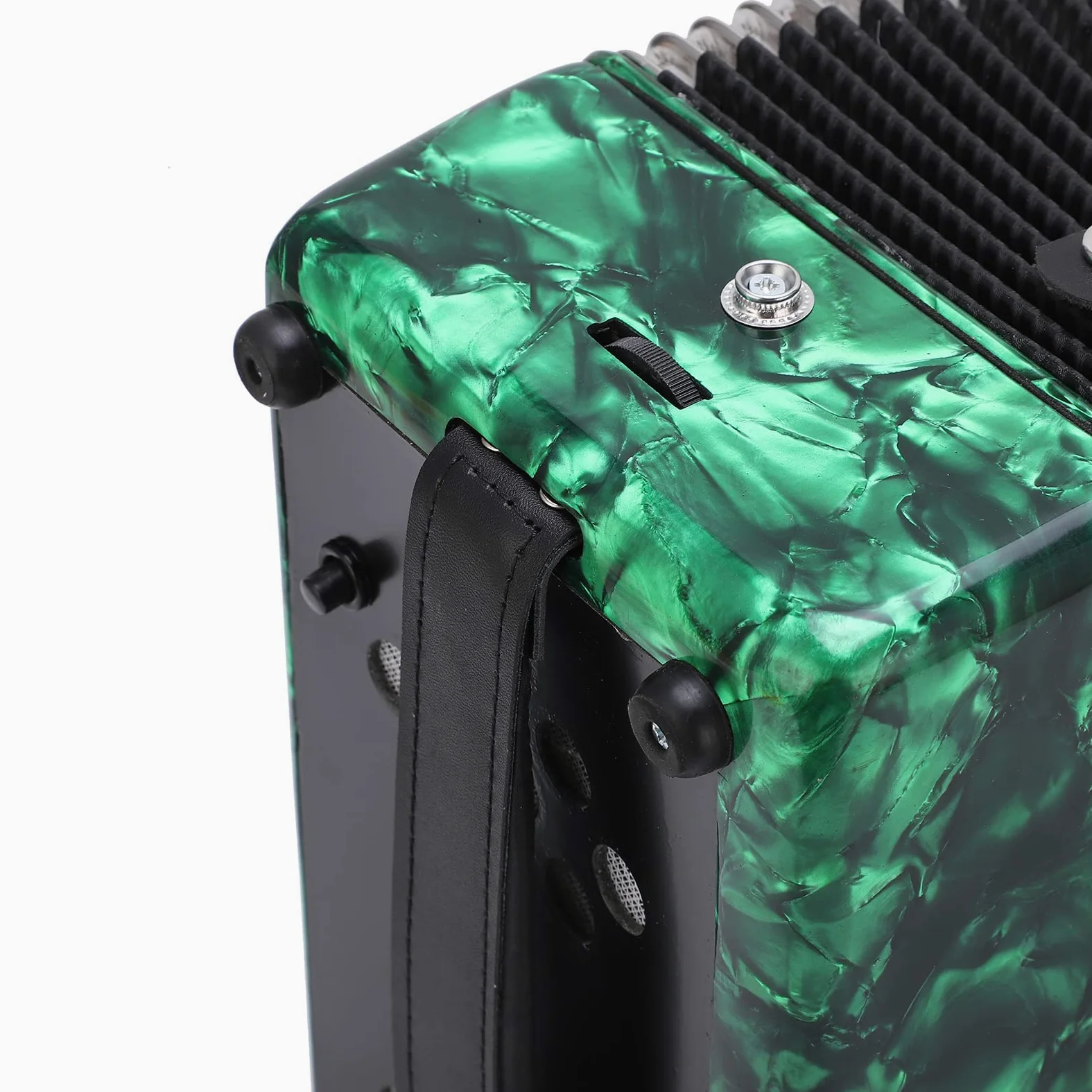 Fisarmonica a 22 Tasti e 8 Bassi, Fisarmonica a Mano per Principianti, Strumenti Musicali a Fisarmonica Professionali Dotati di Ance Premium e Cinghie Regolabili per Performance