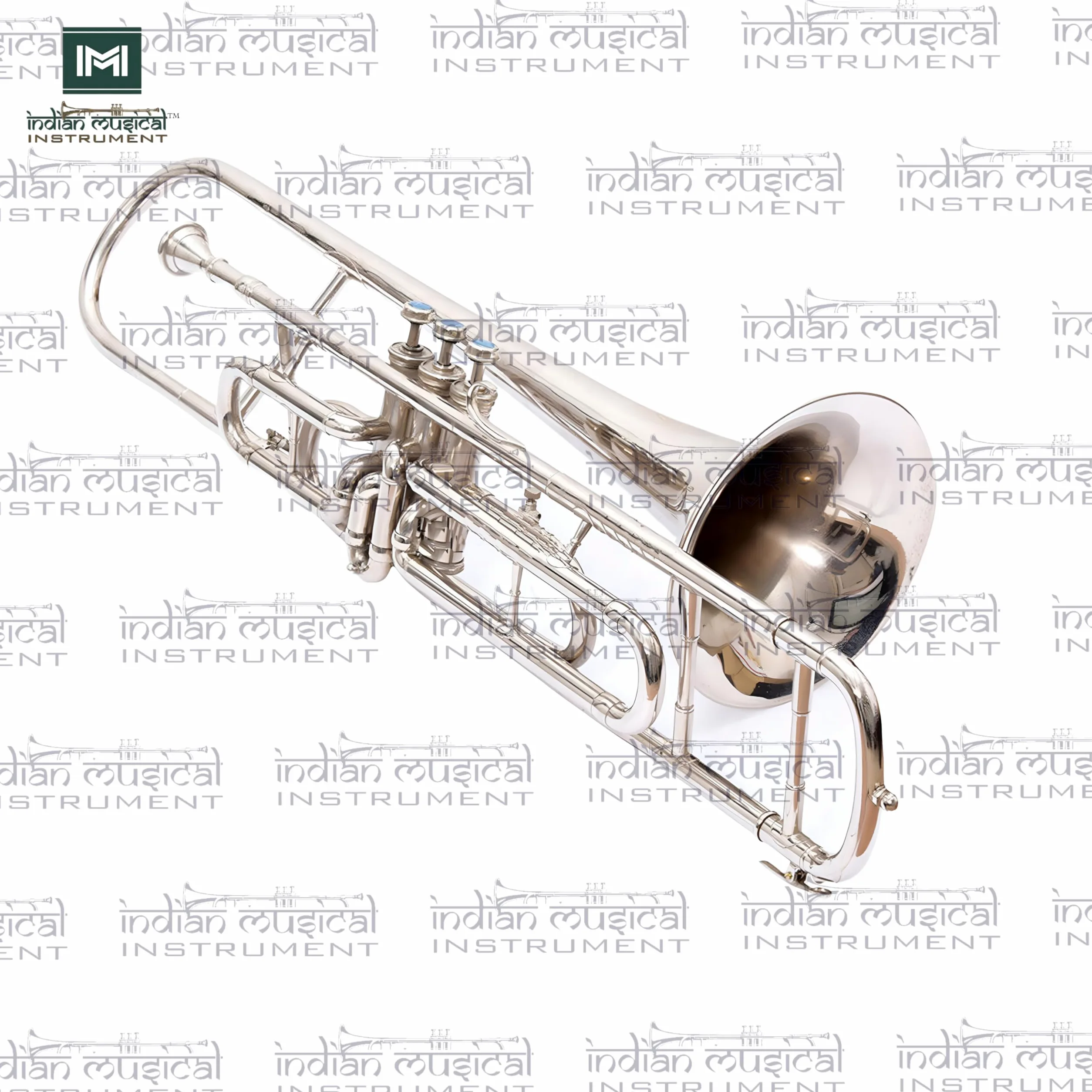Valvola trombone, passo BB, qualità in ottone con custodia per il trasporto e bocchino incluso (argento)