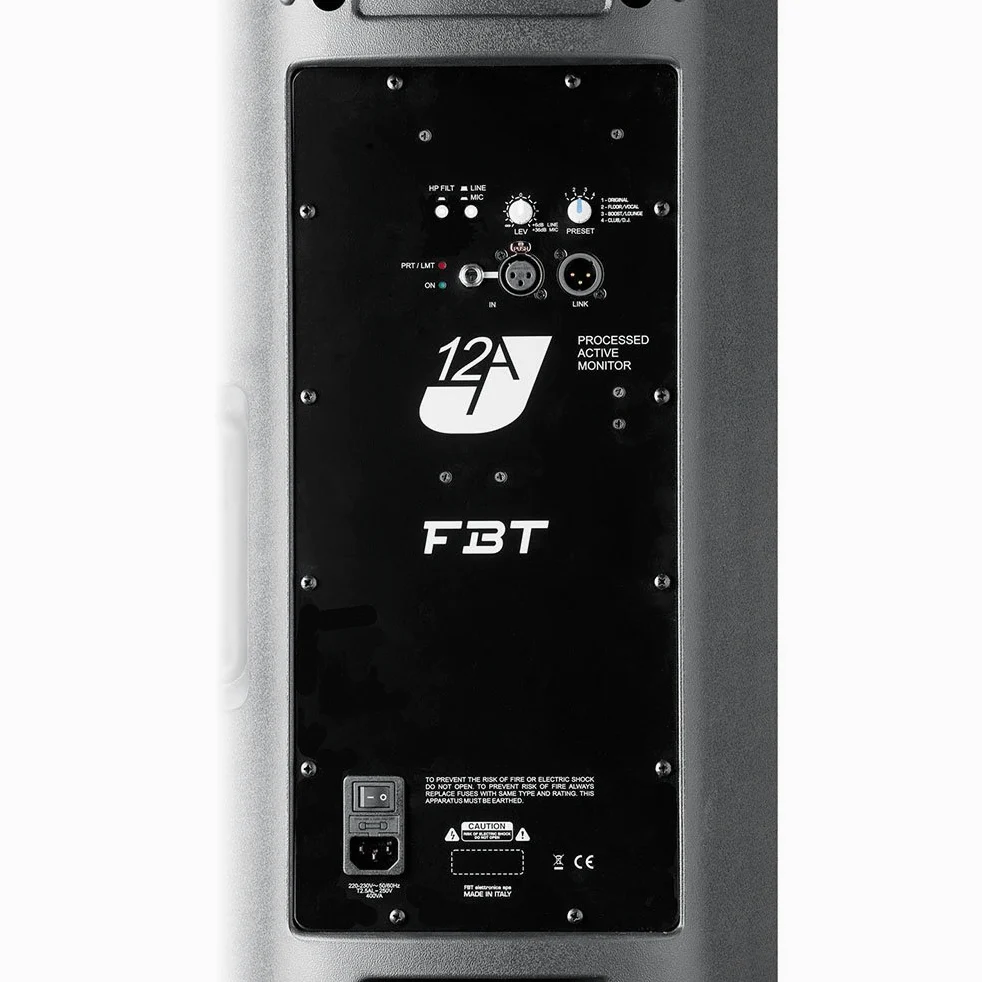 FBT J12A - Altoparlante attivo da 30,5 cm, 450 W, 2 pezzi
