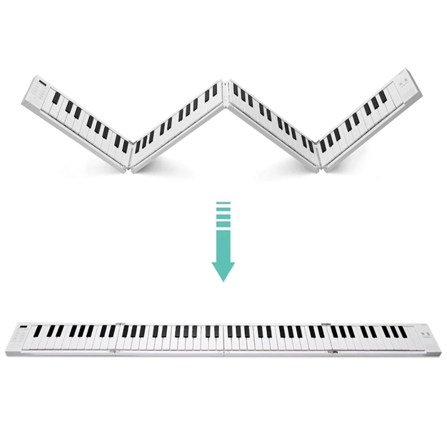 FLFL Piano Elettrico Pieghevole 88 Key Pieghevole Pianoforte per Pianoforte Digitale Pianoforte Elettronico Pianoforte Elettronico Pianoforte con Pedale Sustain Midi Tastiera