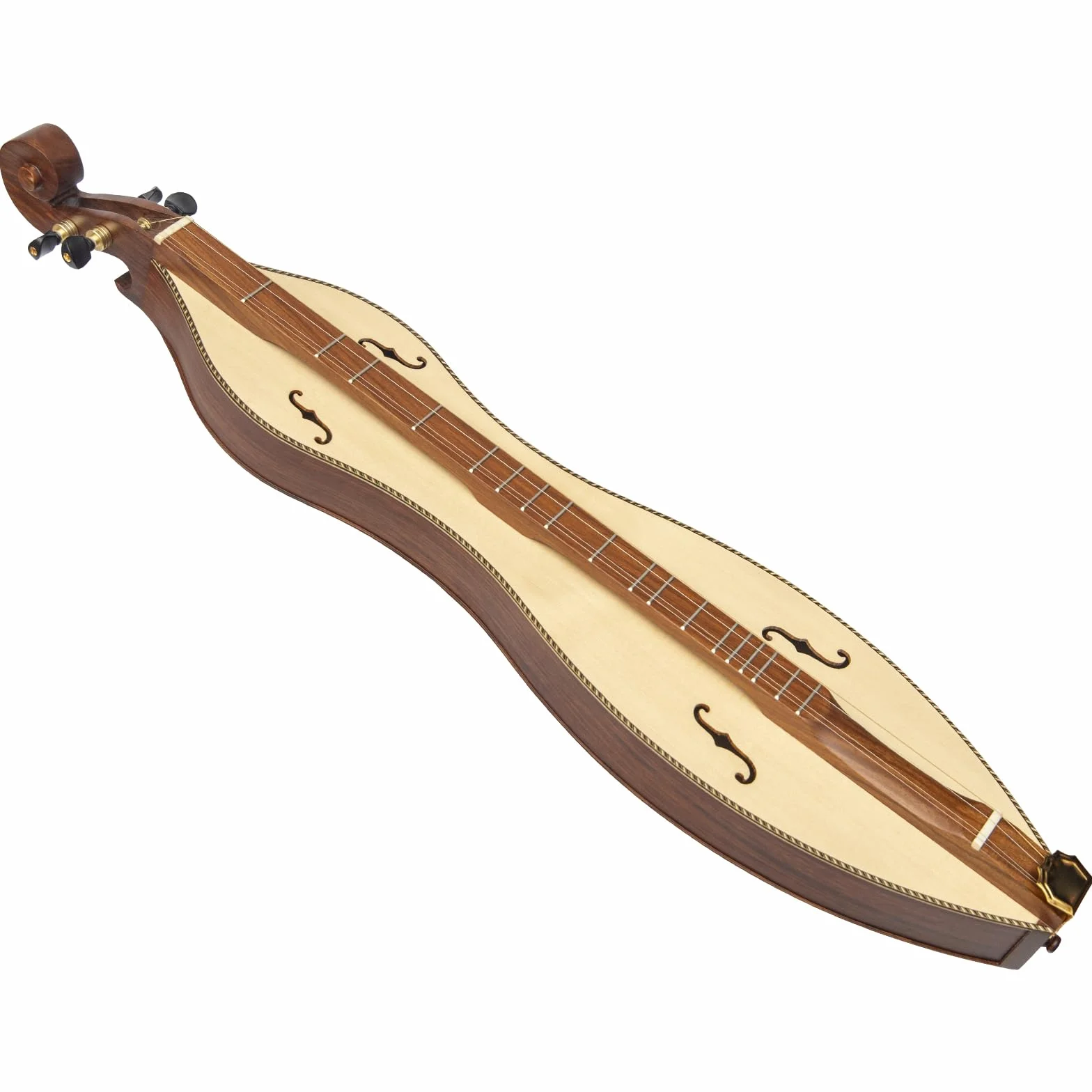 Mountain Dulcimer - Palissandro a 4 corde, con foro a F, con filetto