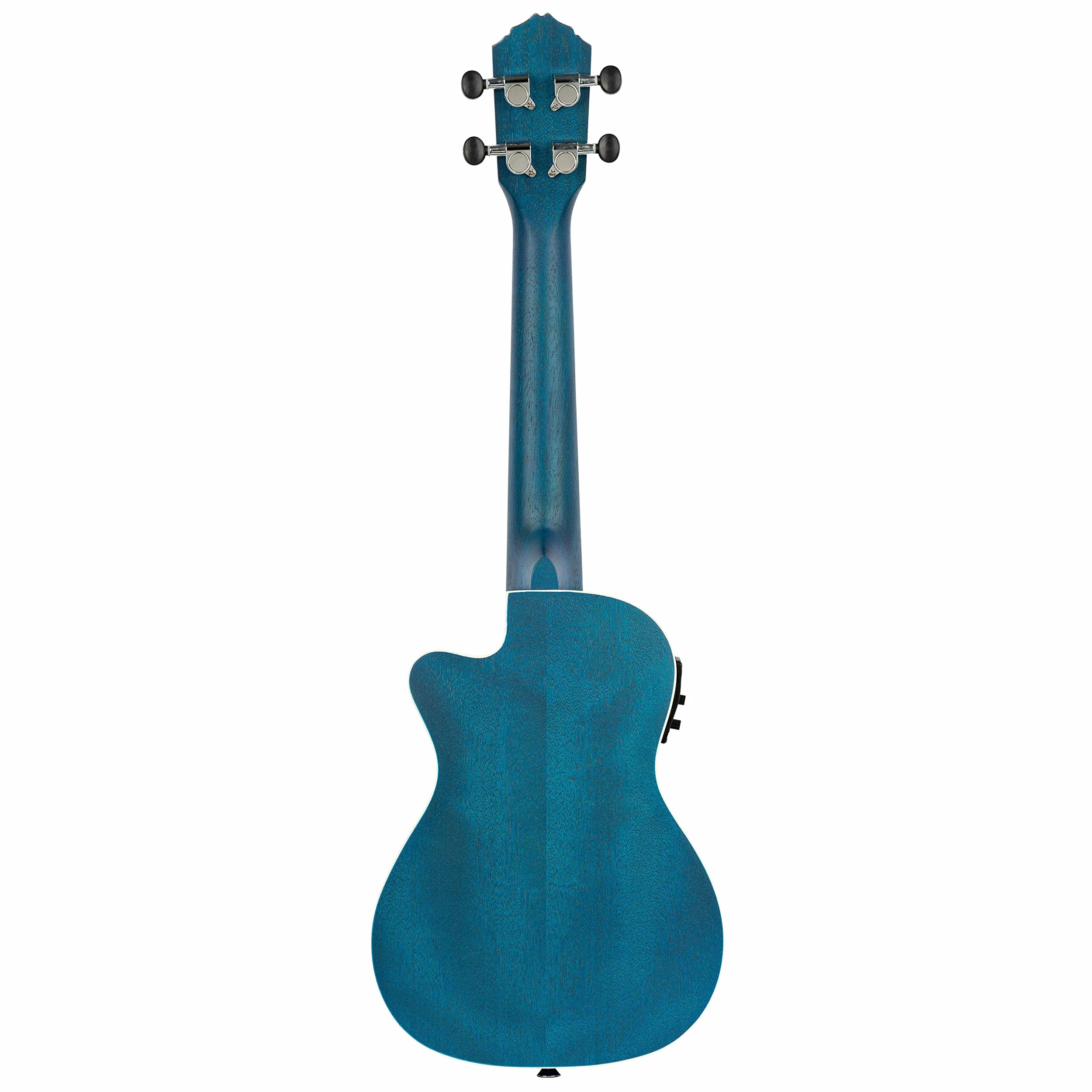 Ortega Guitars Ukulele Concerto Elettro-Acustico – Earth Series – con Cutaway – Okoume, Dark Blue (RUOCEAN-CE)