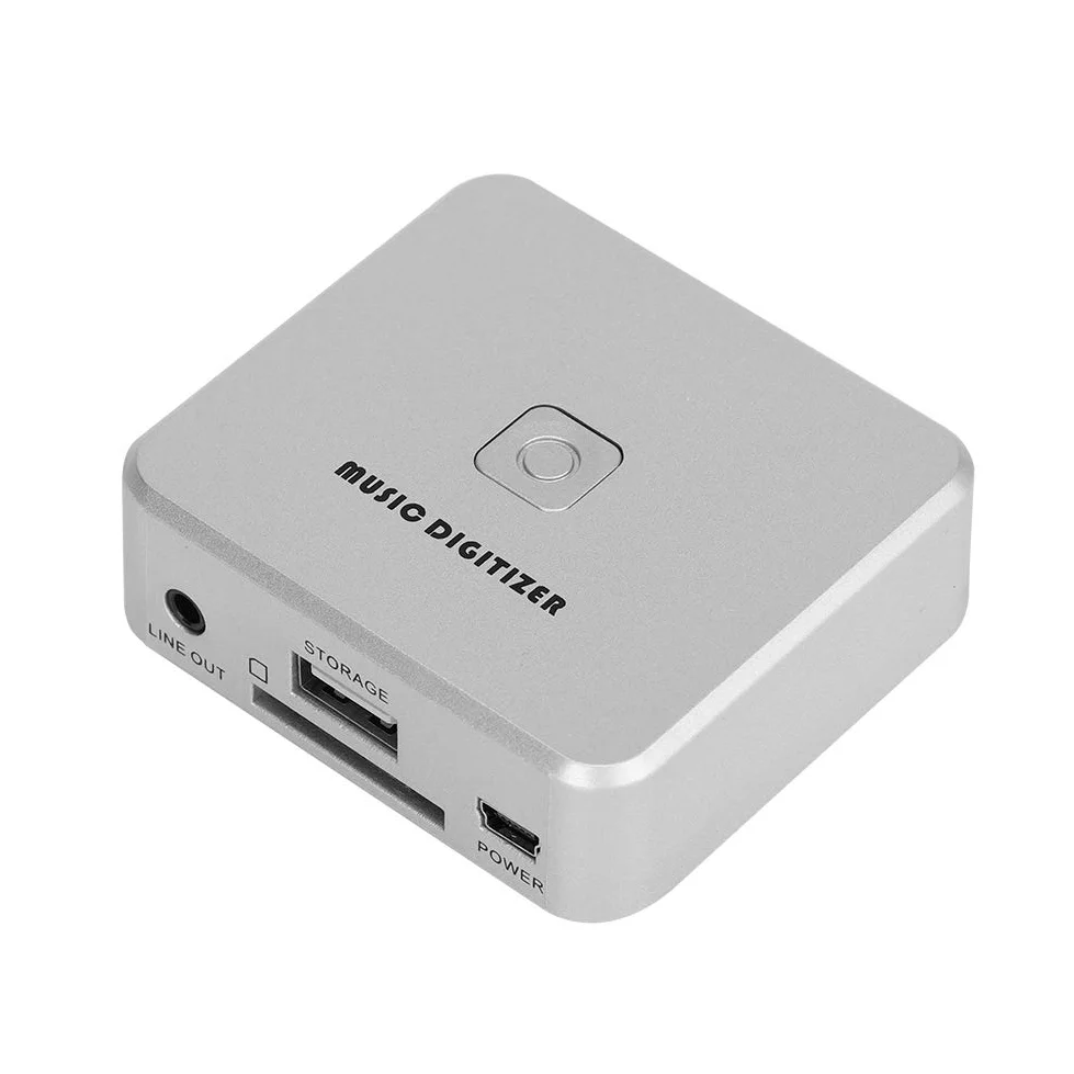 VBESTLIFE Registratore audio, digitalizzatore musicale per canali sinistro e destro, digitalizzatore MP3 disco U/scheda SD da 128 Kbps con porte 3,5 mm e IN