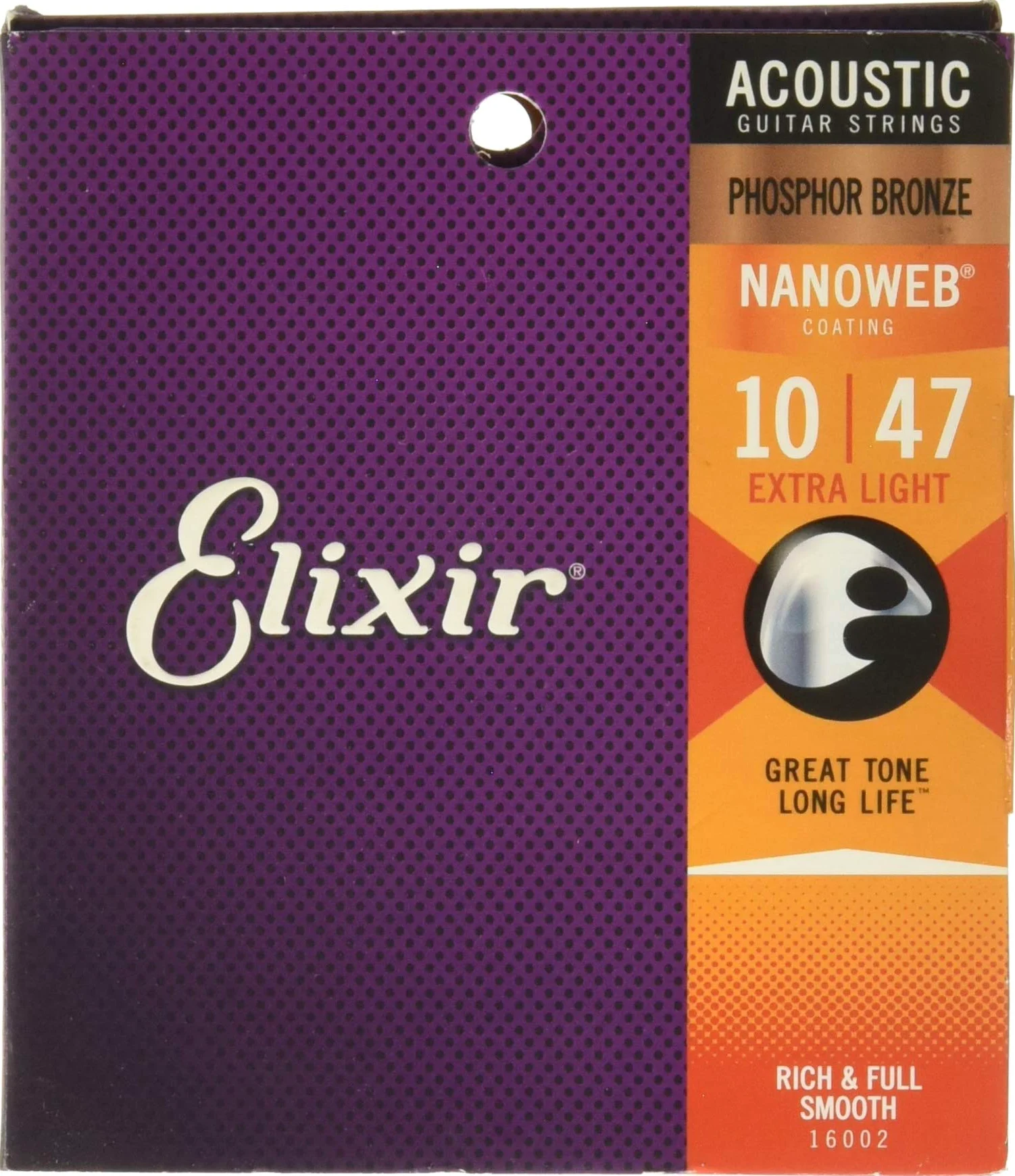 Elixir Nanoweb rivestimento 16002 10 – 47 chitarra acustica di bronzo fosforoso extra Light (2 confezioni)