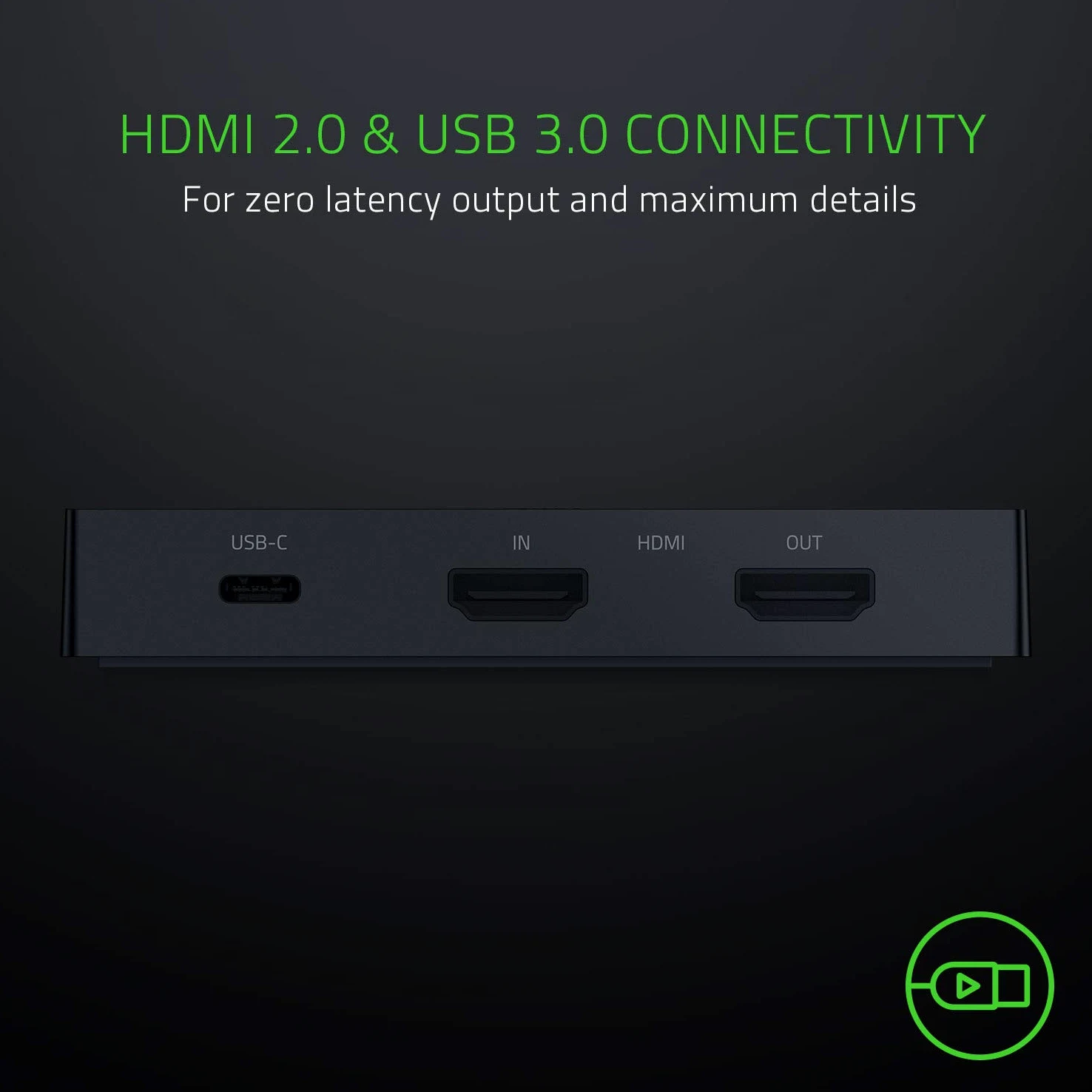 Razer Ripsaw HD - Scheda di Acquisizione per Lo Streaming (Full HD 1080p a 60 FPS, Passthrough 4K a 60 FPS, Connettività HDMI 2.0 e USB 3.0) Nero