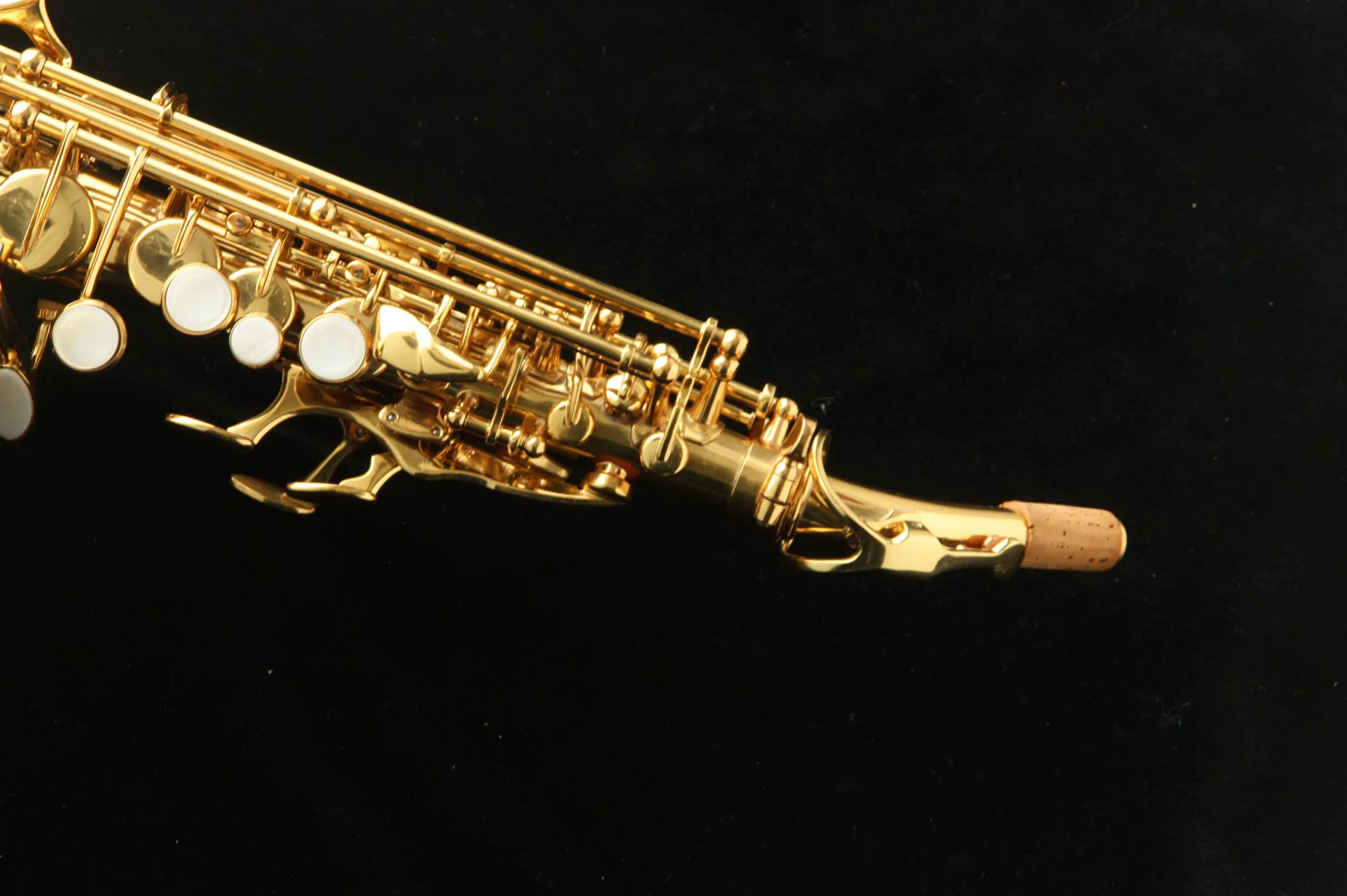 Saxo soprano Curvo Harlem SSC-310 Nuovo! Con astuccio leggero