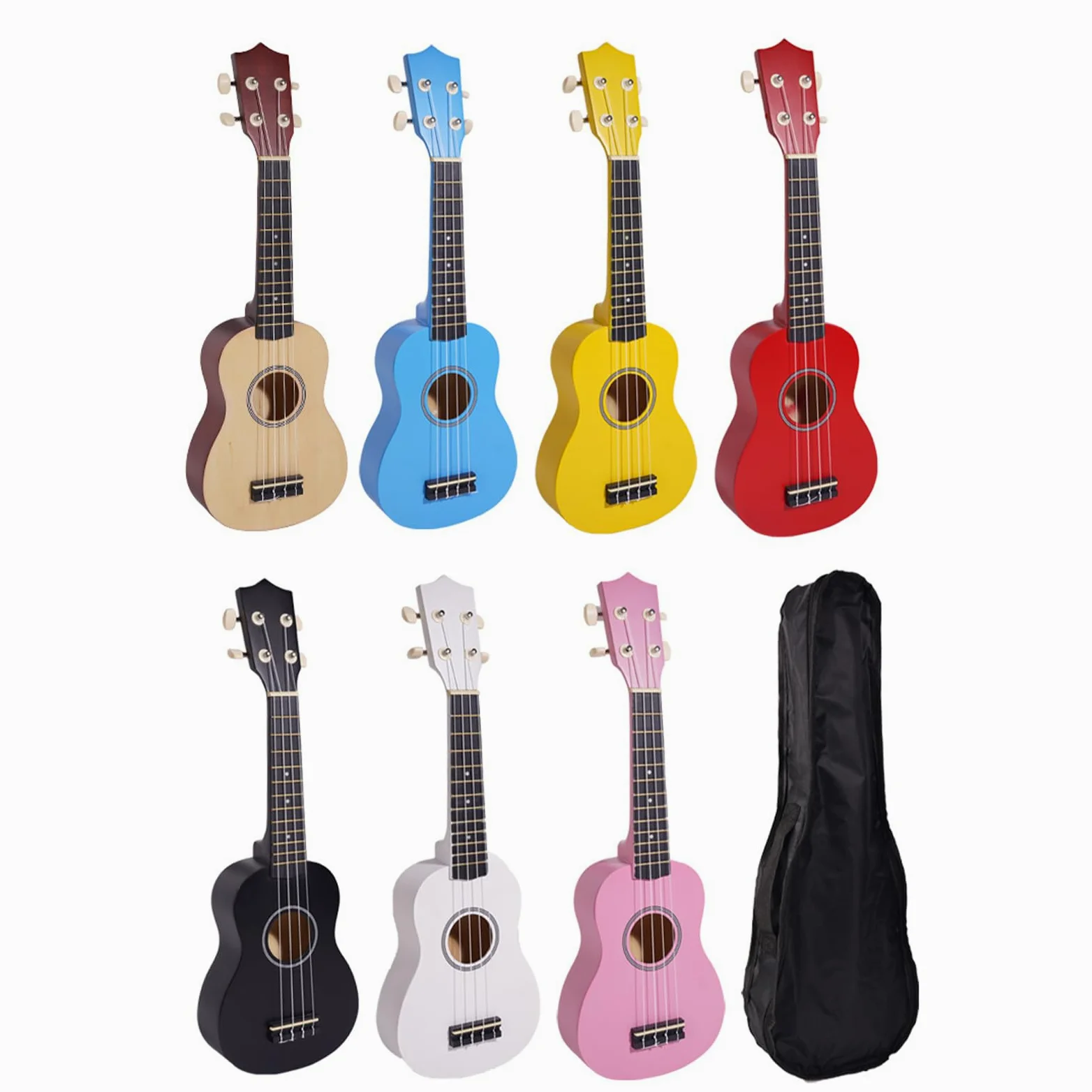 Piccolo ukulele per principianti da 21 pollici giocattolo musicale portatile scuola musica classe ukulele struttura in legno per principianti e musica