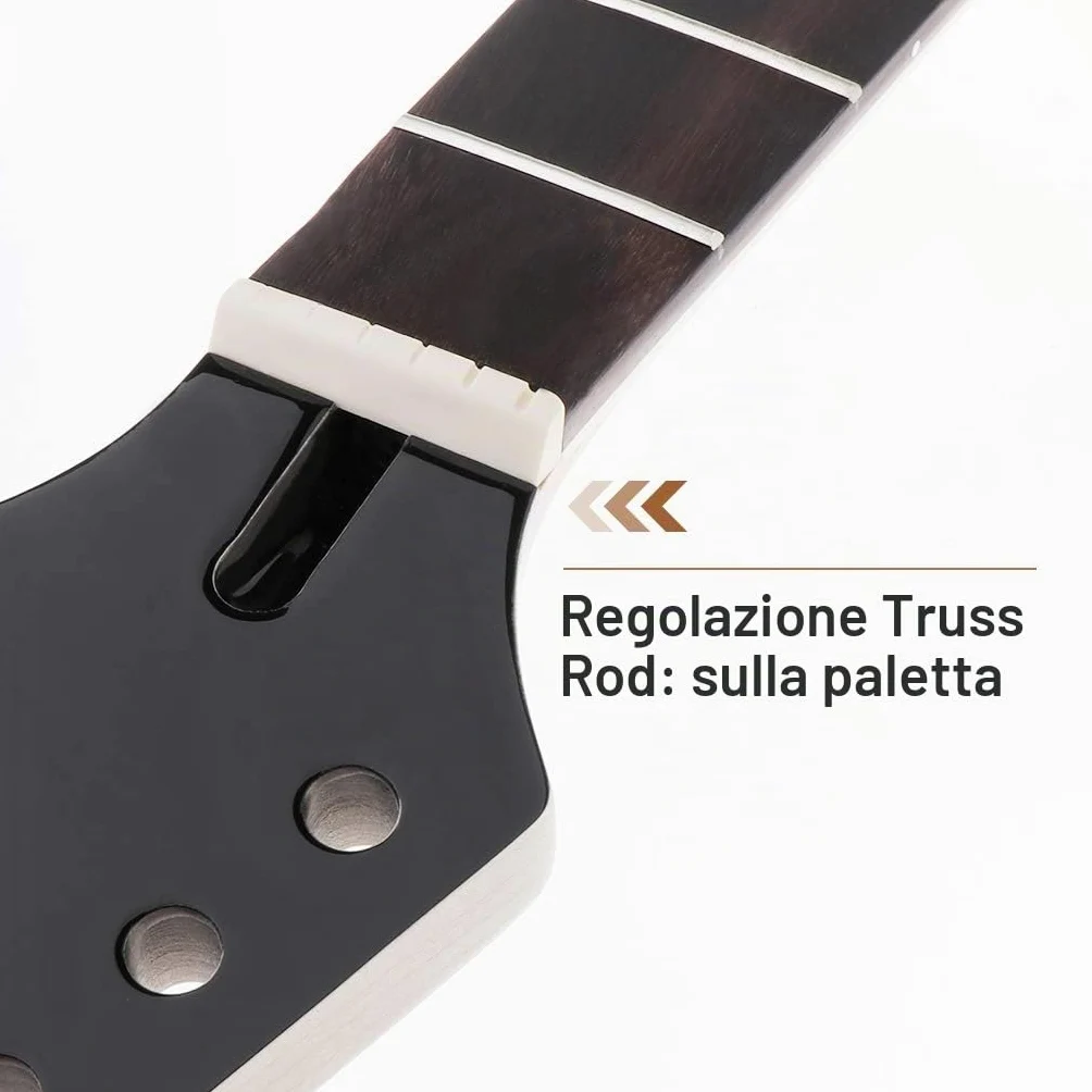 Manico per chitarra elettrica testa in acero tastiera in palissandro 24 tasti ricambio per IBZ