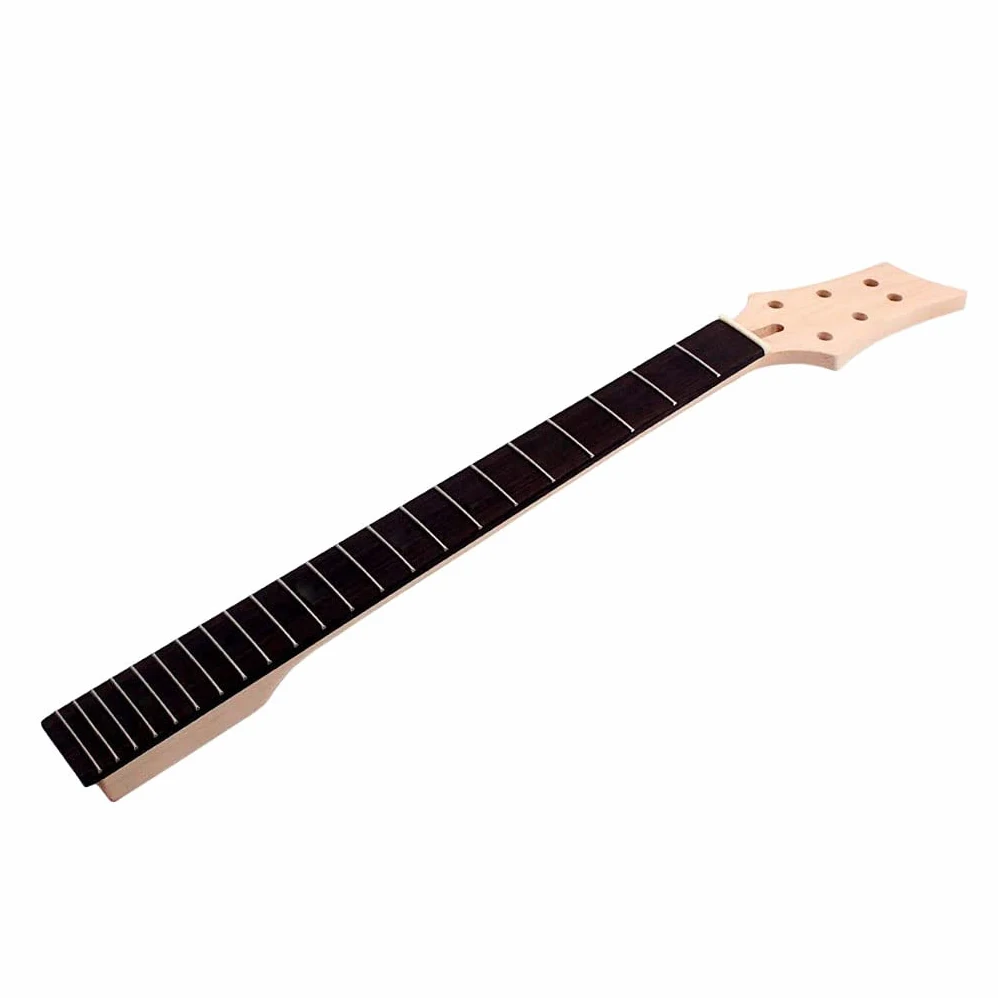 Alnicov Chitarra elettrica collo 22 tasti tastiera in palissandro 25,5 pollici sostituzione chitarra elettrica incompiuta