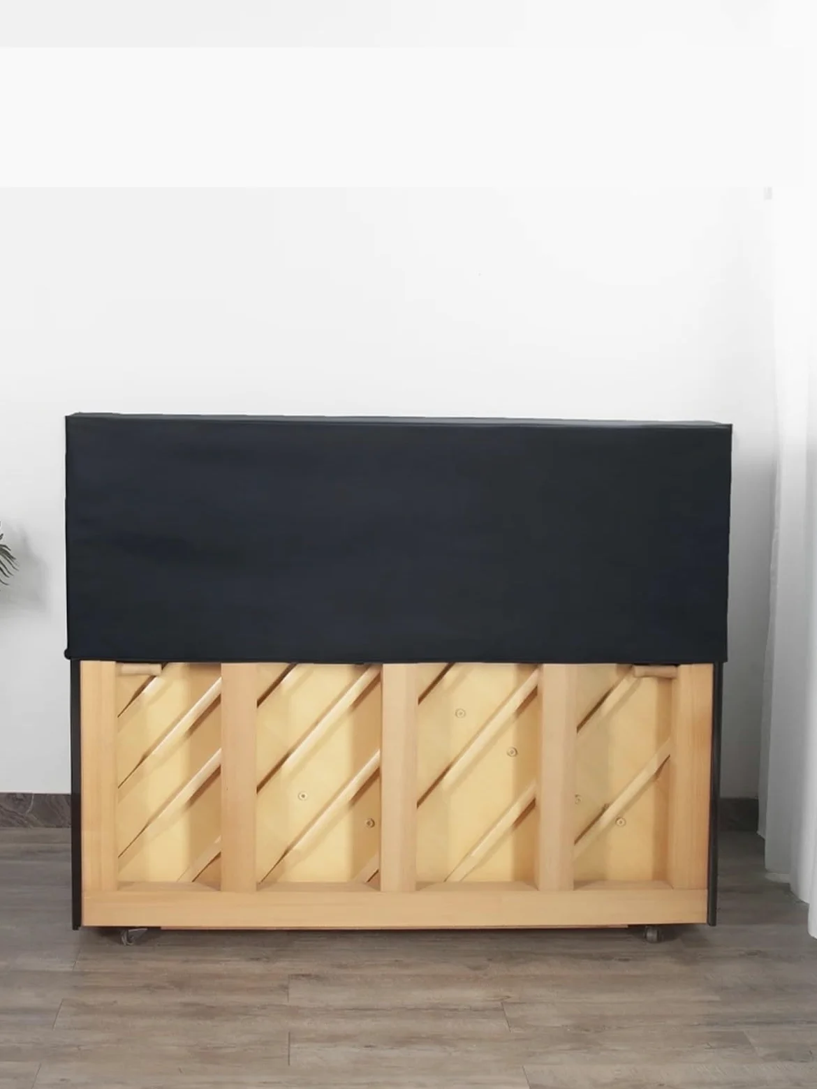 Semplice e lussuosa copertura for pianoforte, lavabile senza lavaggio, in tessuto scientifico tecnologico, mezza for Per Proteggere Il Pianoforte(Black,Height 126-133 piano)