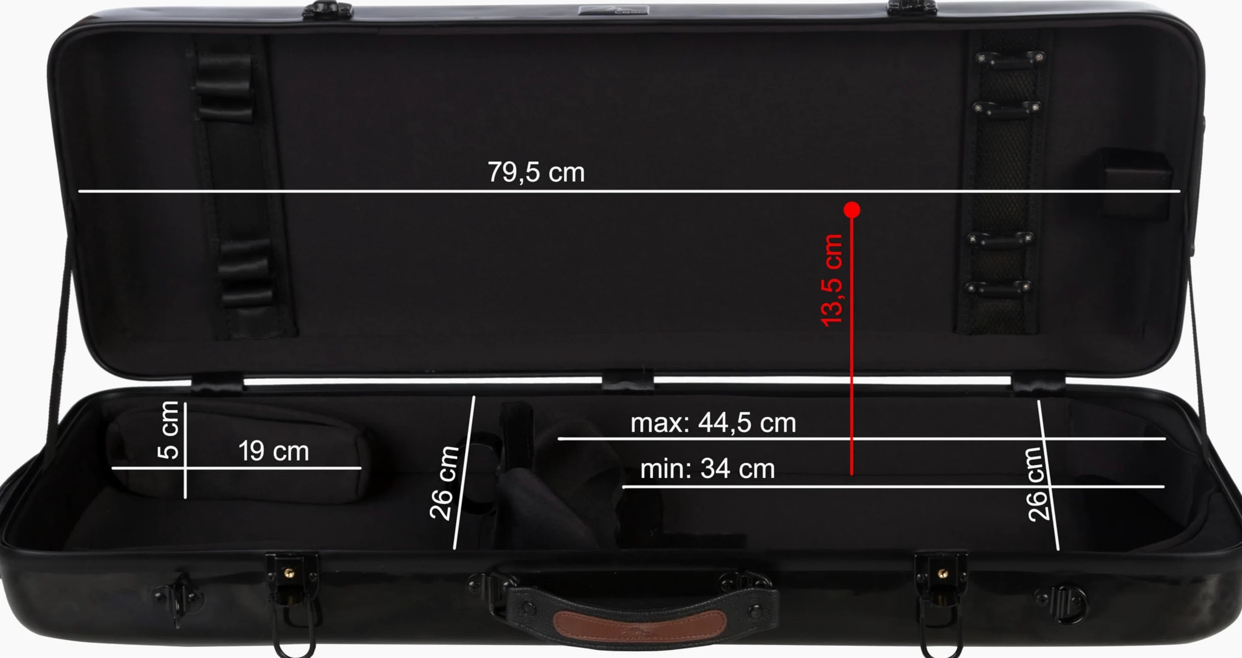 M-Case Custodia per Viola Fiberglass 38-43 Oblong nero borsa musicale